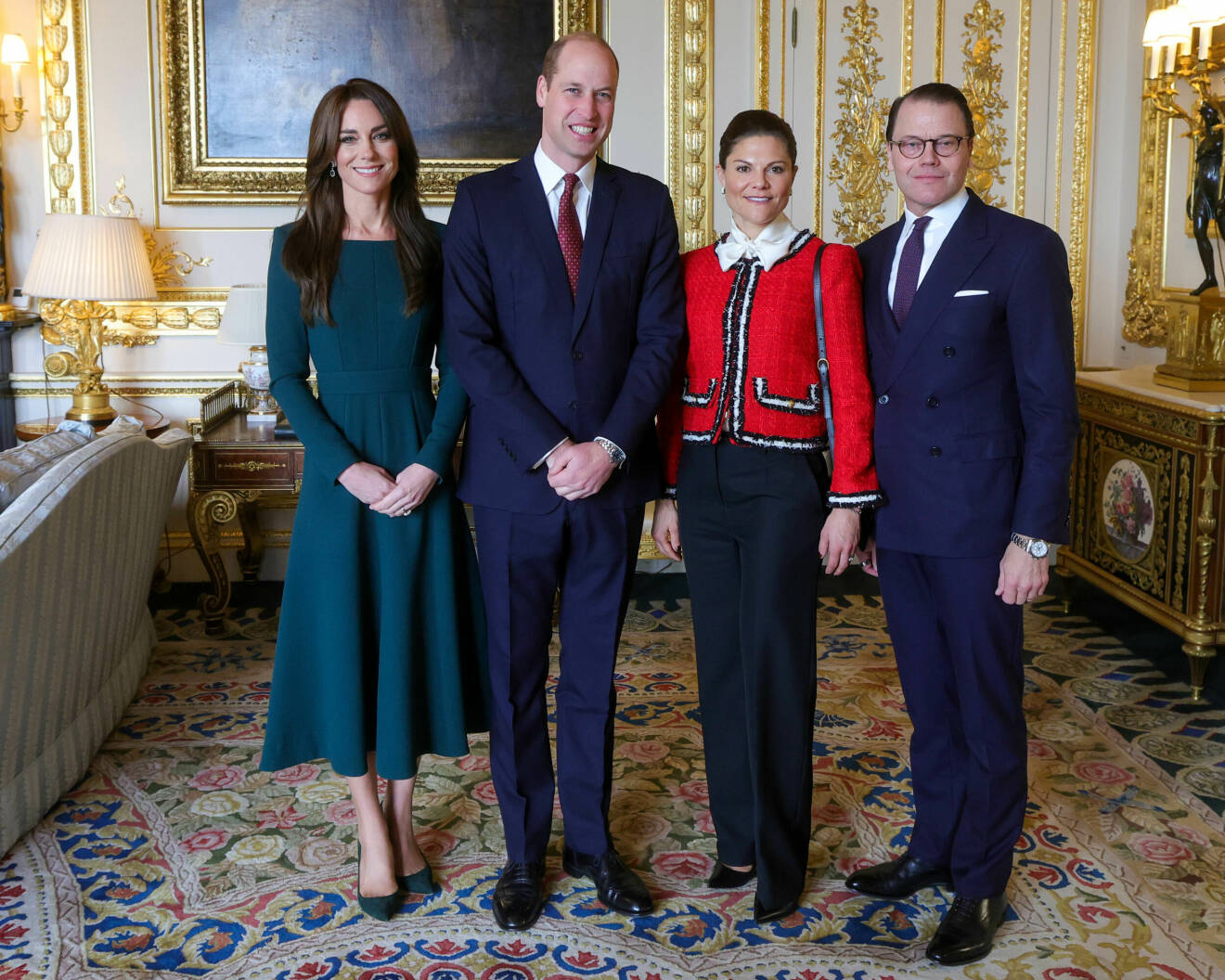 Prinsessan Kate, prins William, kronprinsessan Victoria och prins Daniel