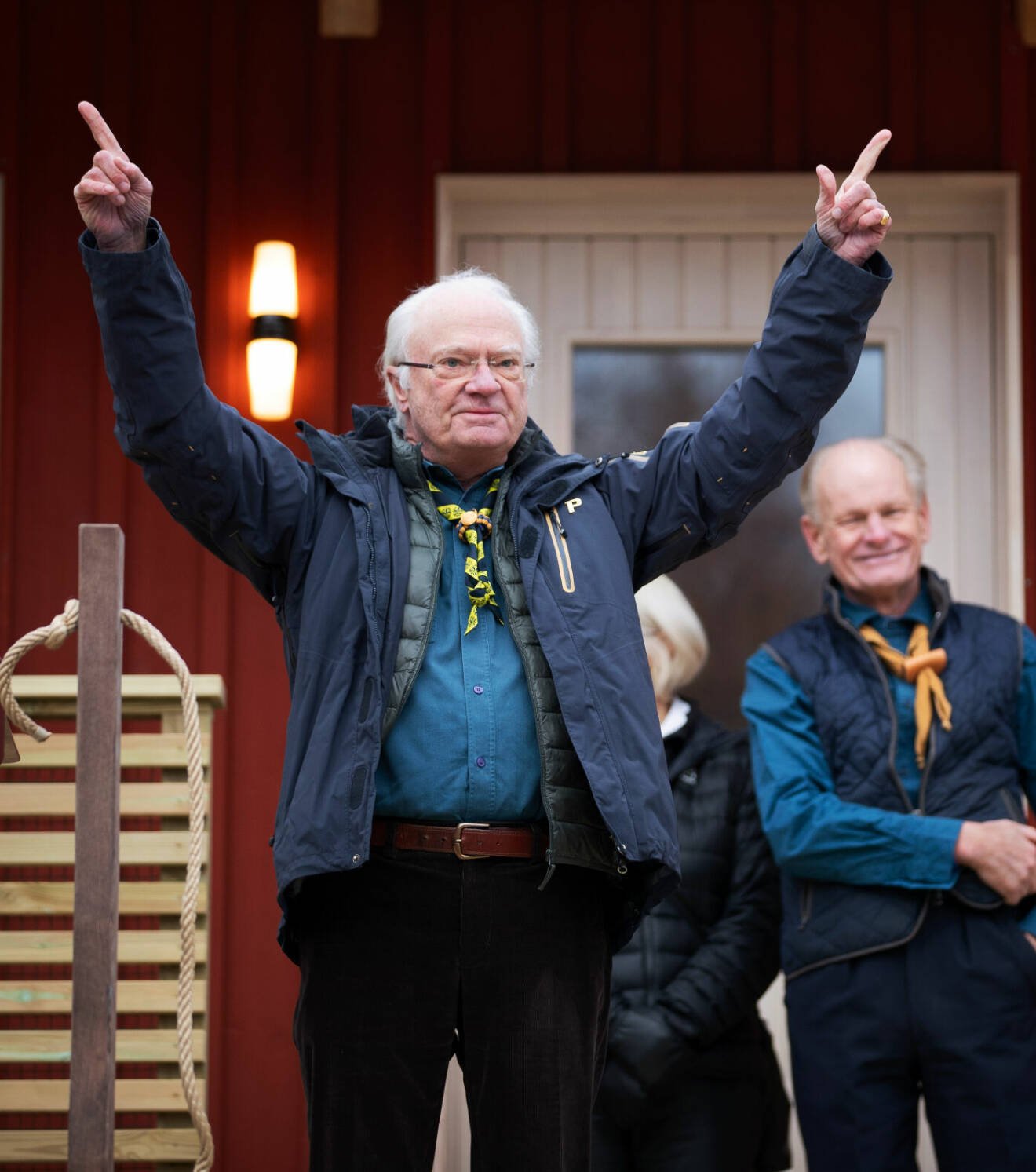Kungen inviger nya scoutstugan i Österåker, Åkersberga