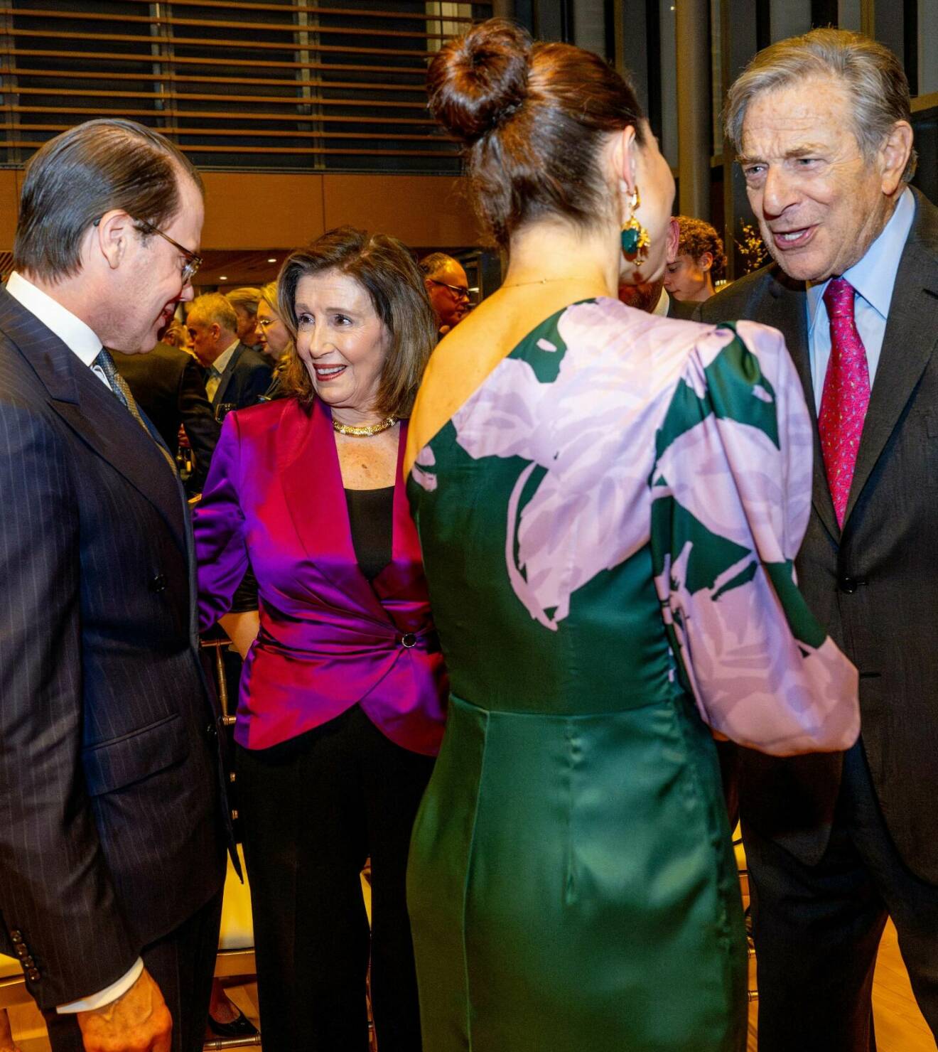 Kronprinsessan Victoria och prins Daniel med Nancy Pelosi och hennes man Paul