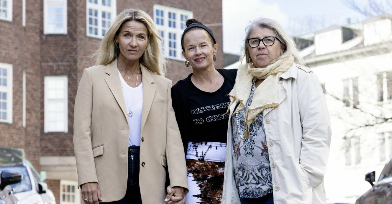 Kristin Kaspersen, Malin Berghagen och Monica Svensson poserar bredvid varandra