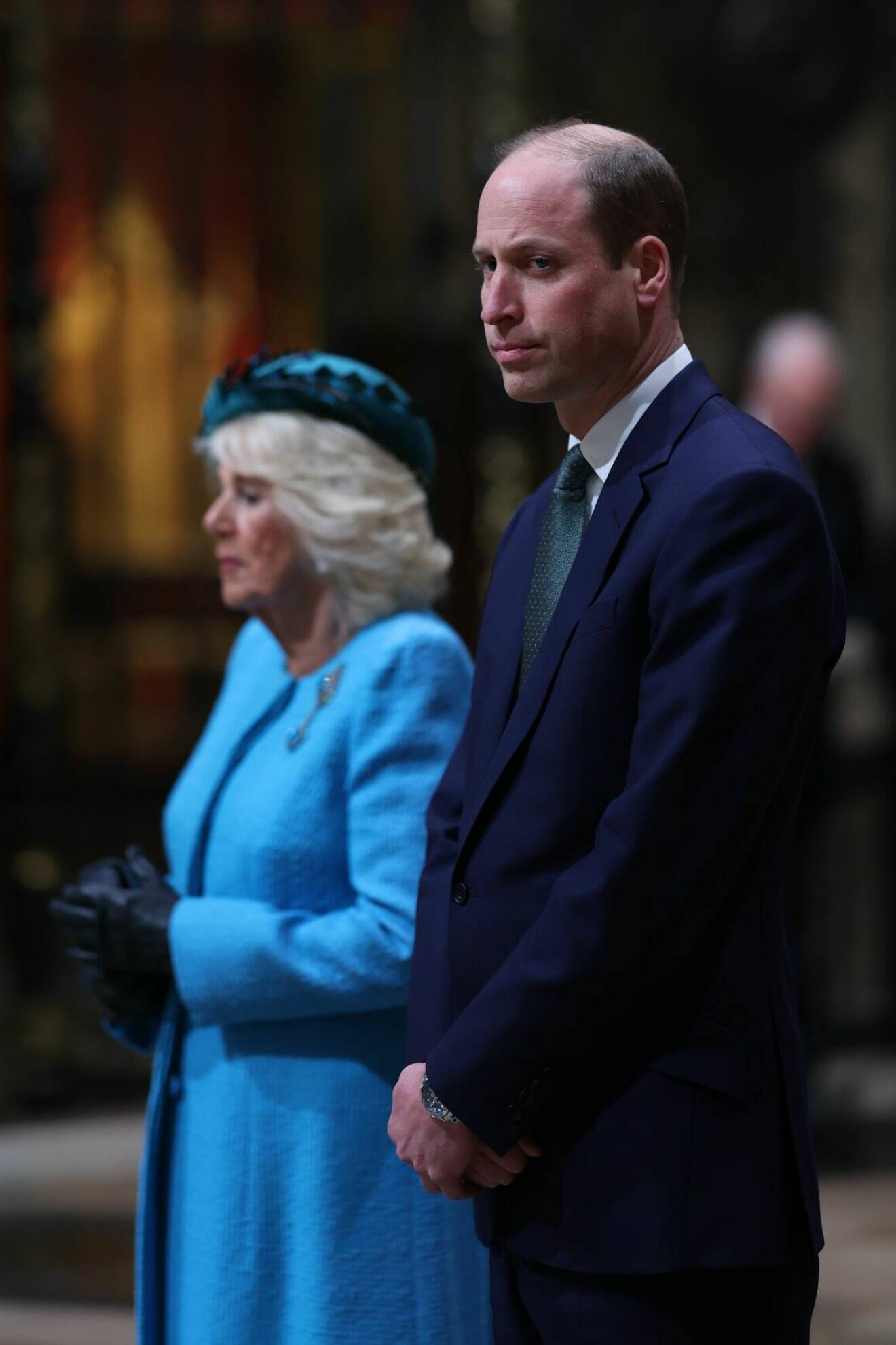 Drottning Camilla och prins William under Commonwealth Day 2024 i Westminster Abbey