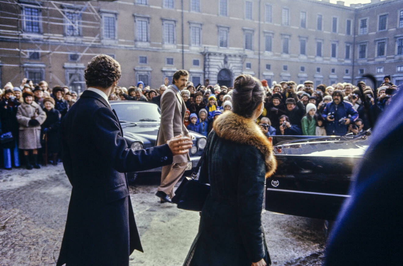 Kungen och drottning Silvia Sommerlath vid förlovningen år 1976