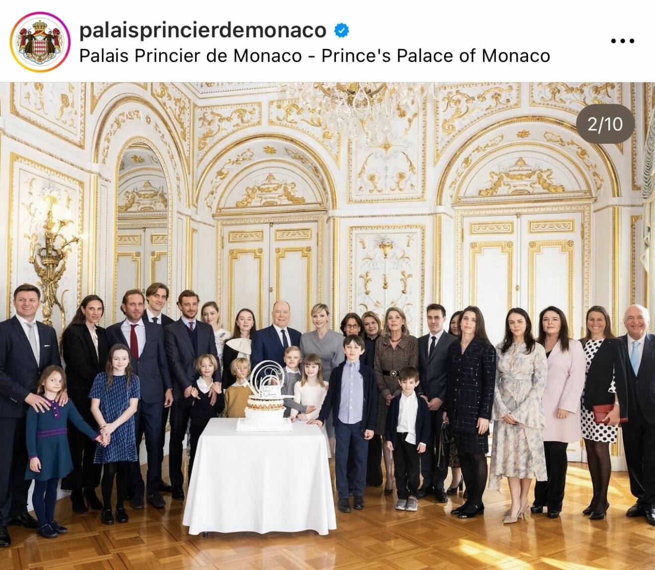 Gruppfoto 2024 på Monacos furstefamilj