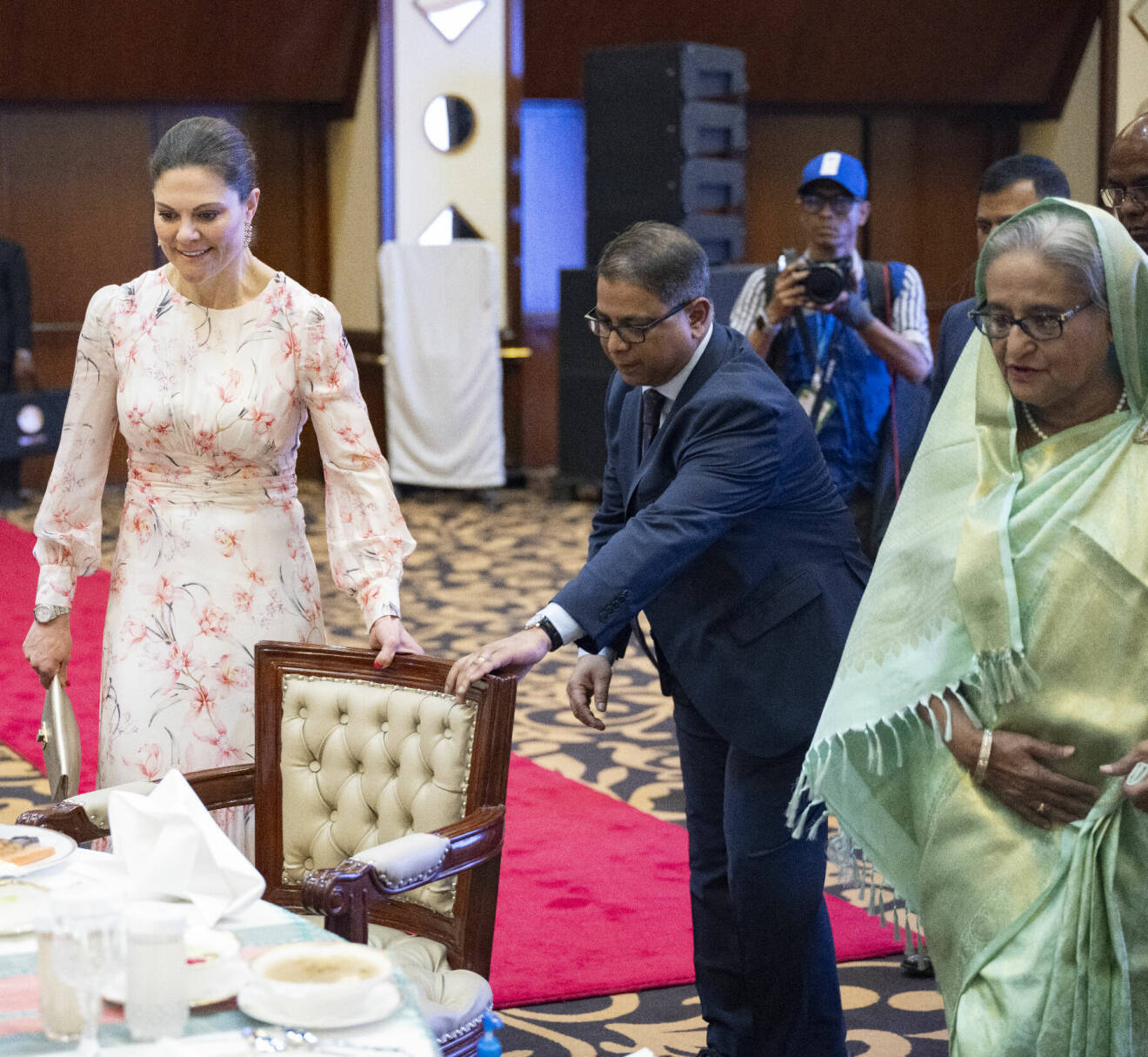 Kronprinsessan Victoria på middag med Bangladeshs premiärminister Sheikh Hasina Wajed