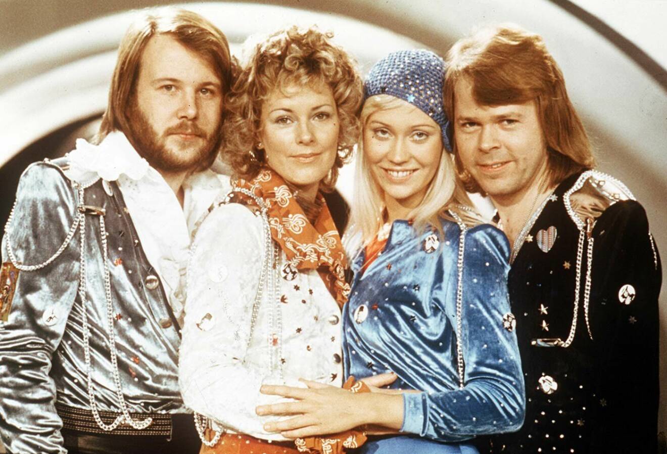 Abba i samband med segern i Eurovision 1974