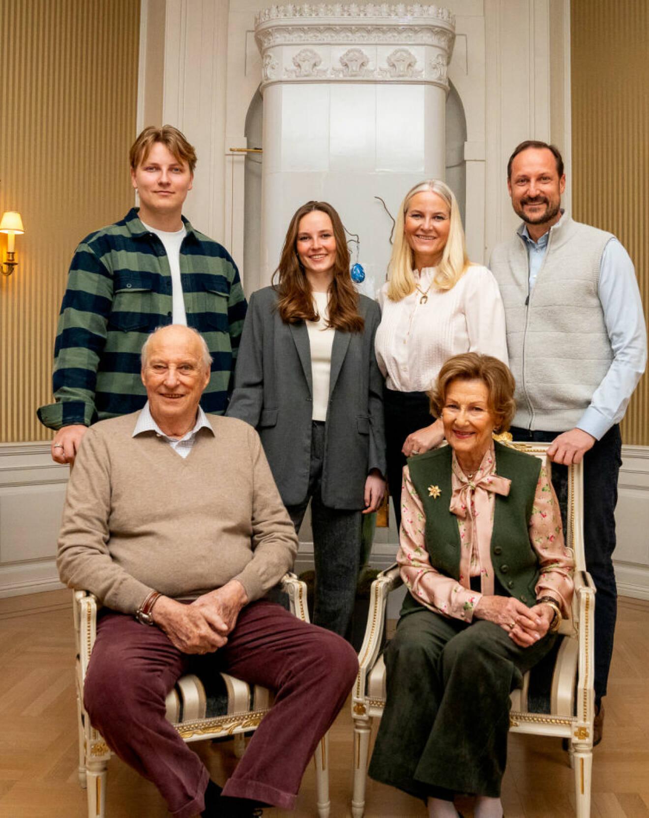 Norska kungafamiljen samlad inför påsken 2024