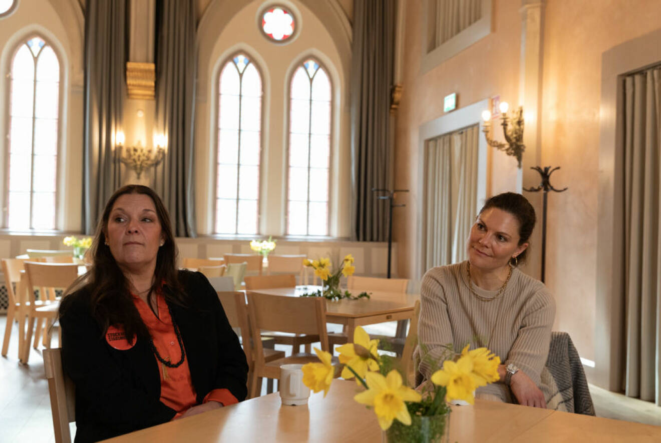Kronprinsessan Victoria på besök hos Stockholms Stadsmissions Mötesplats Mariatorget 2024