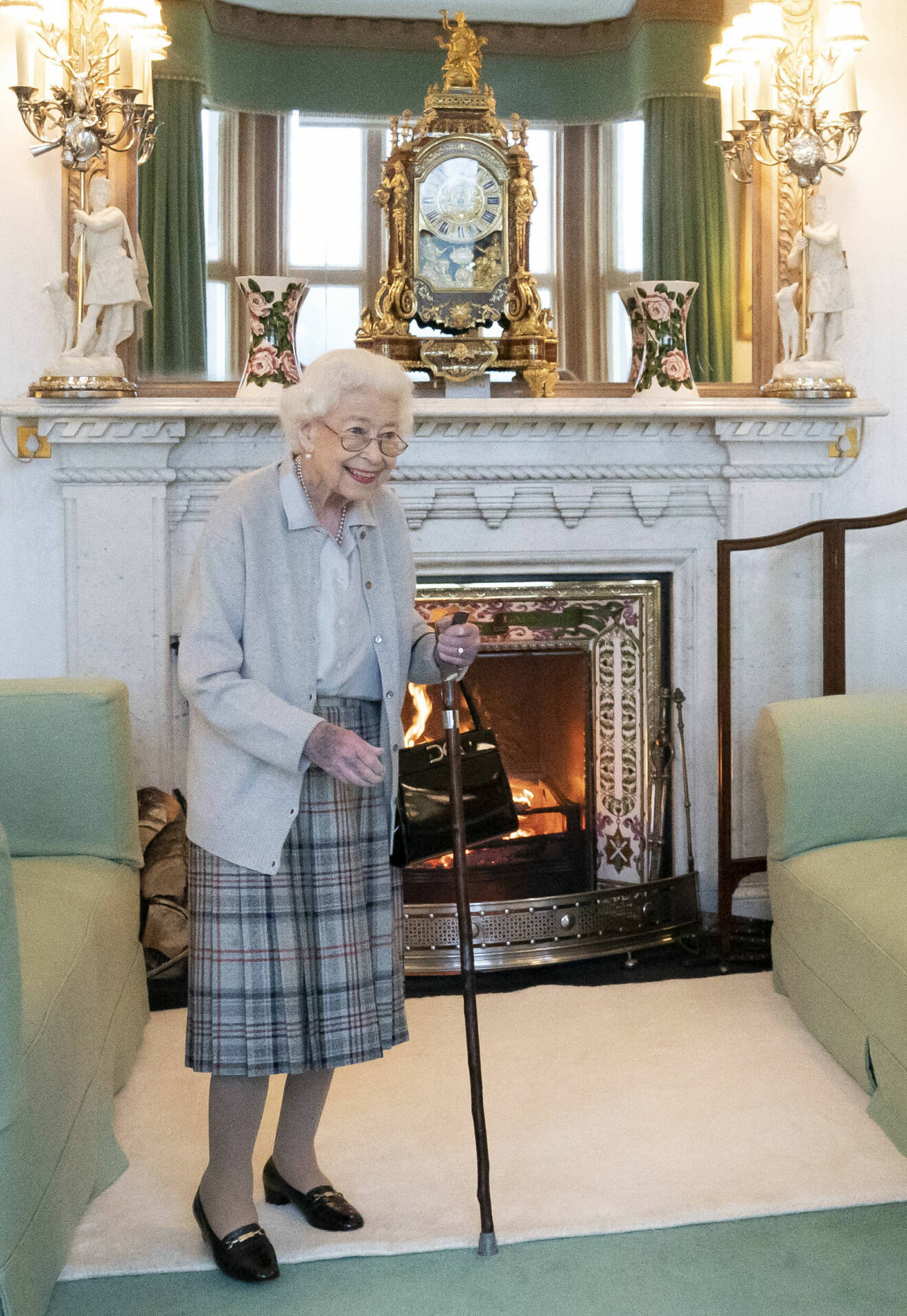 Den sista bilden på drottning Elizabeth – i vardagsrummet på slottet Balmoral i Skottland