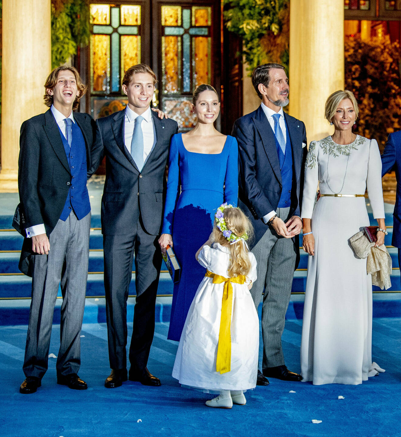 Prinsessan Marie-Chantal och prins Pavlos med sina barn