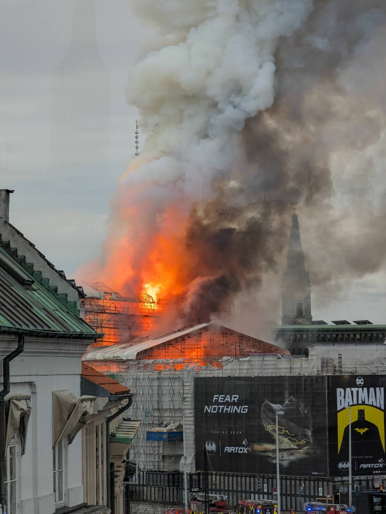Børsen i Köpenhamn i brand