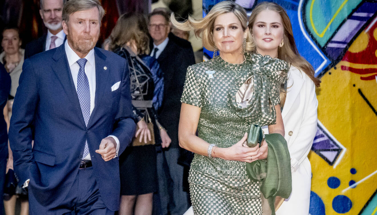 Kung Willem-Alexander, drottning Maxima och kronprinsessan Amalia