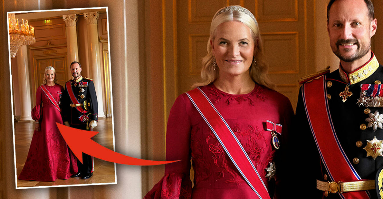 Kronprinsessan Mette-Marit och kronprins Haakon på ny officiell bild 2024