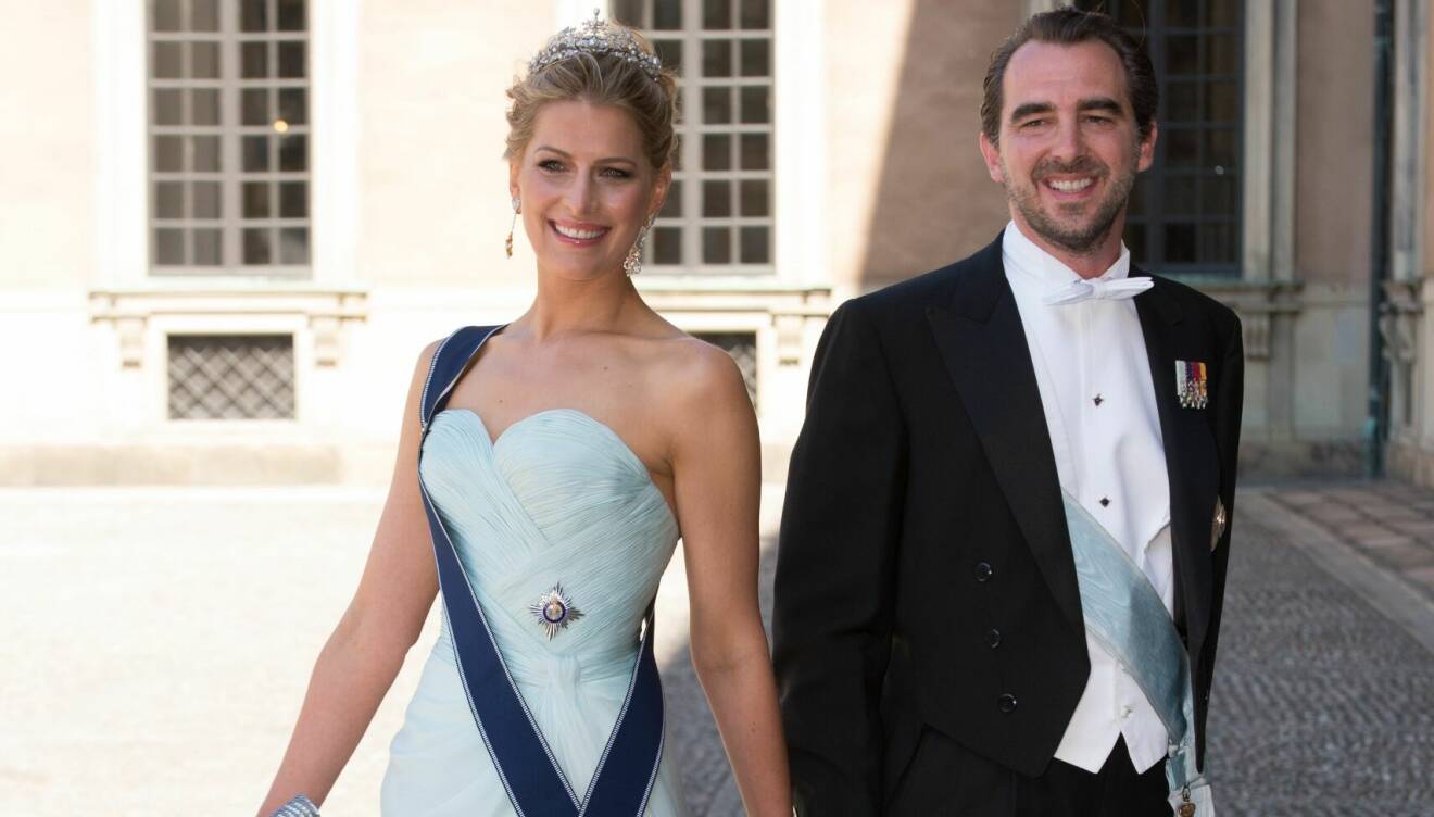 Prinsessan Tatiana och prins Nikolaos i samband med prinsessan Madeleines och Chris O'Neills bröllop