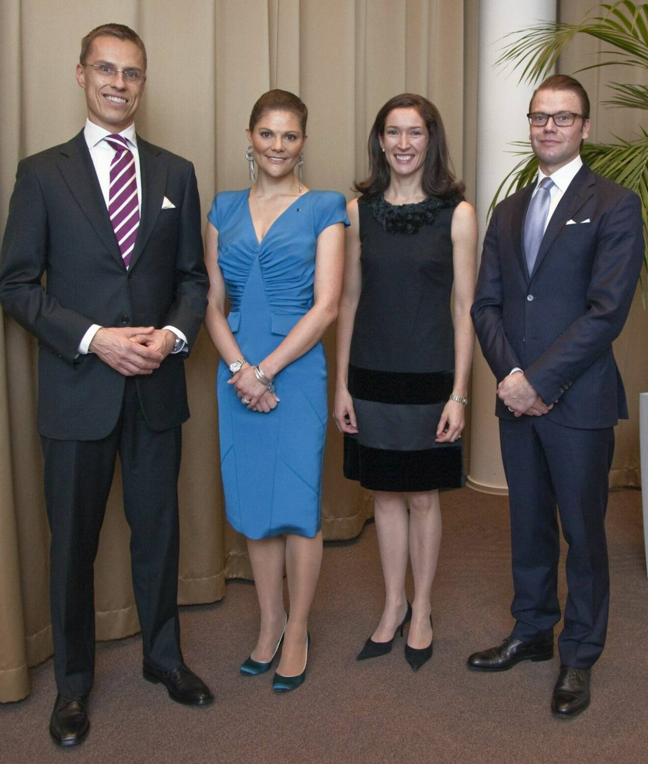 Kronprinsessan Victoria och prins Daniel med Alexander Stubb och hans fru Suzanne Innes-Stubb år 2010