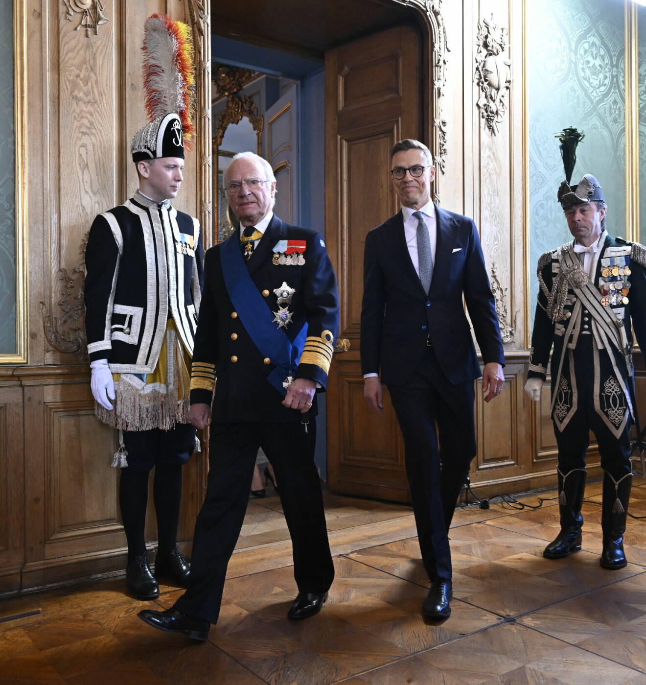 Statsbesök från Finland 2024 – kungen med president Alexander Stubb
