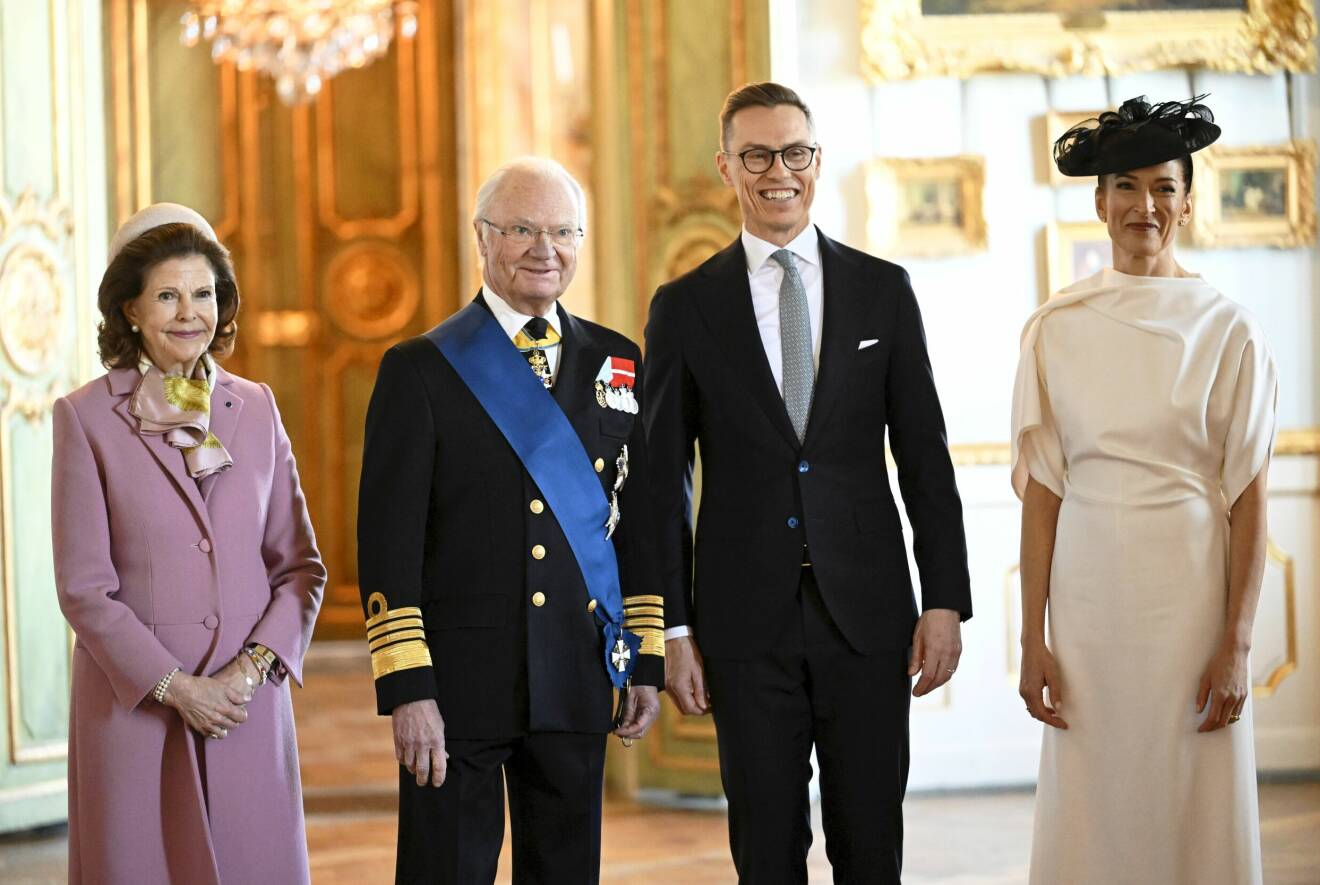Statsbesök från Finland 2024 – kungaparet med Finlands presidentpar