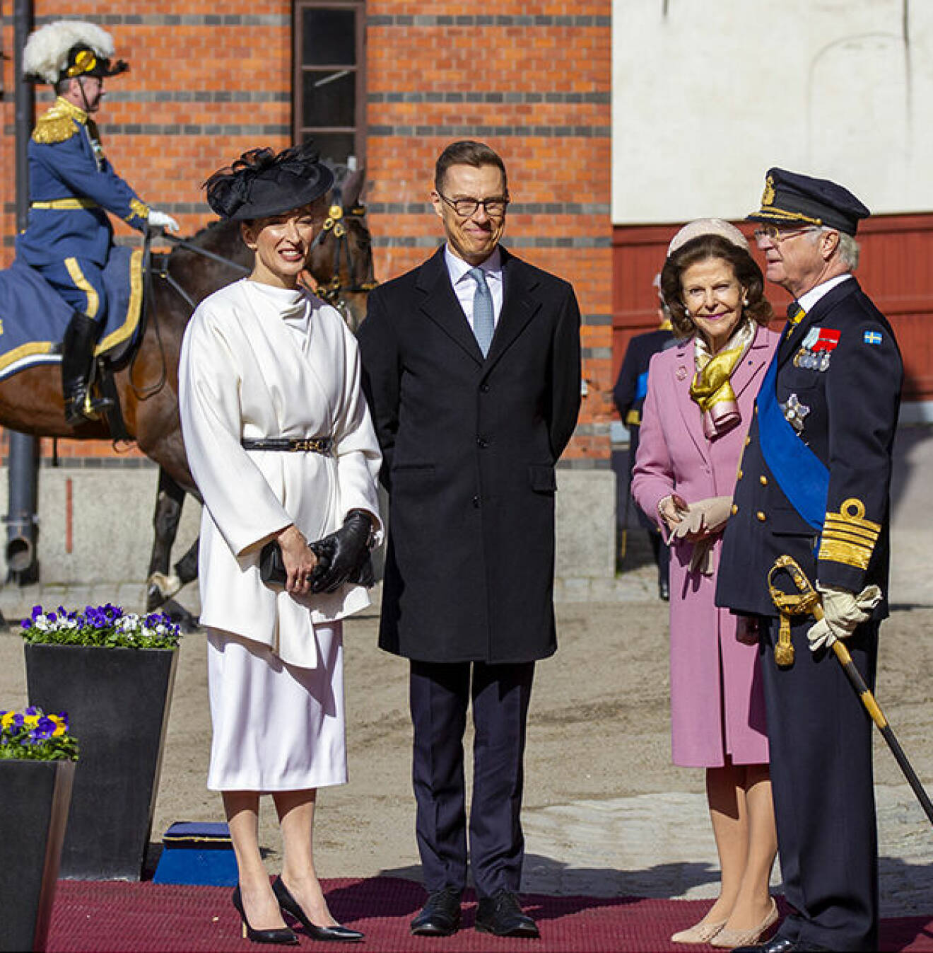Statsbesök från Finland 2024 – Kungaparet med Finlands presidentpar Alexander Stubb och Suzanne Innes-Stubb