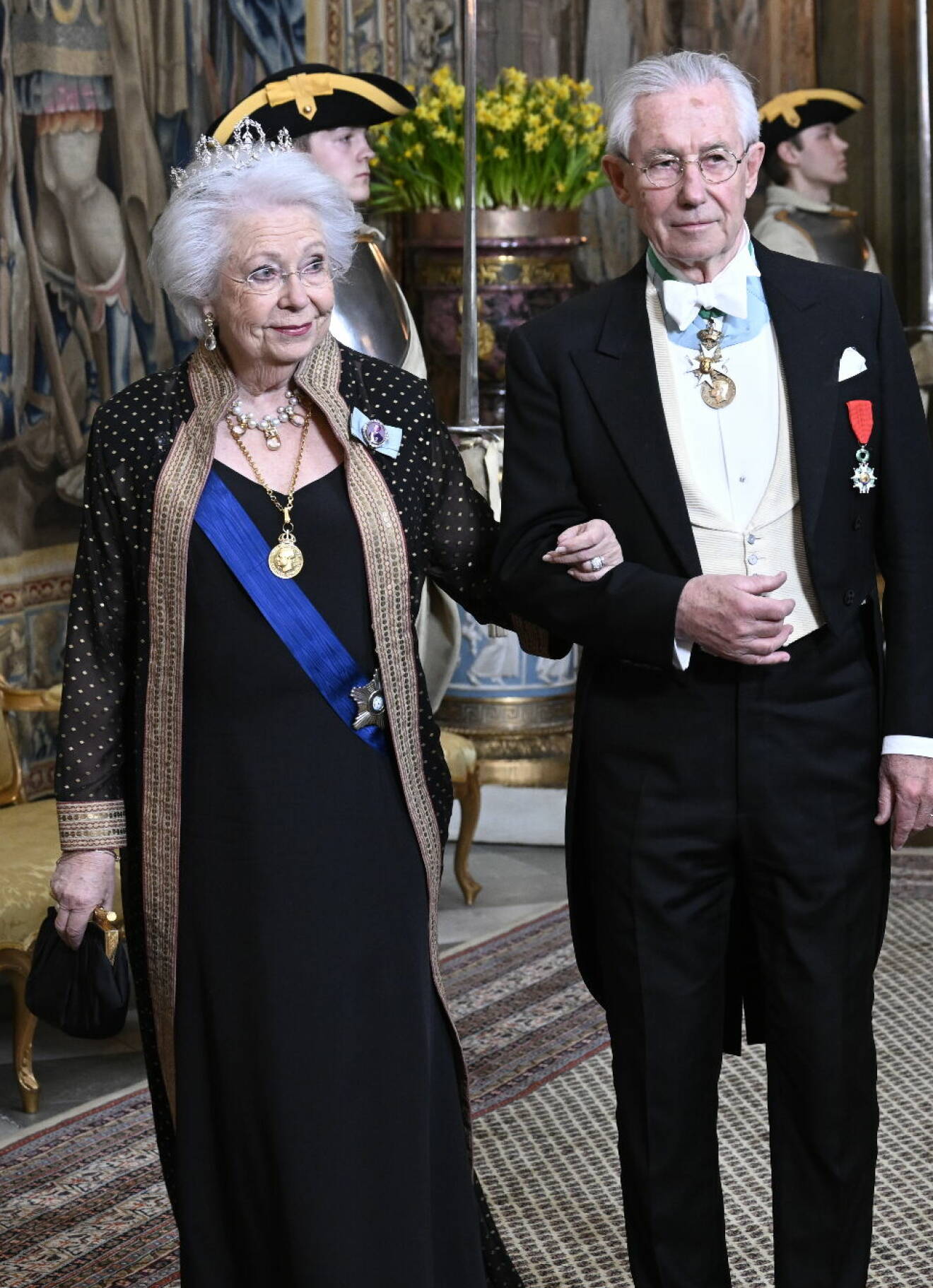 Statsbesök från Finland 2024 –Prinsessan Christina och Tord Magnuson på kungens galamiddag på slottet