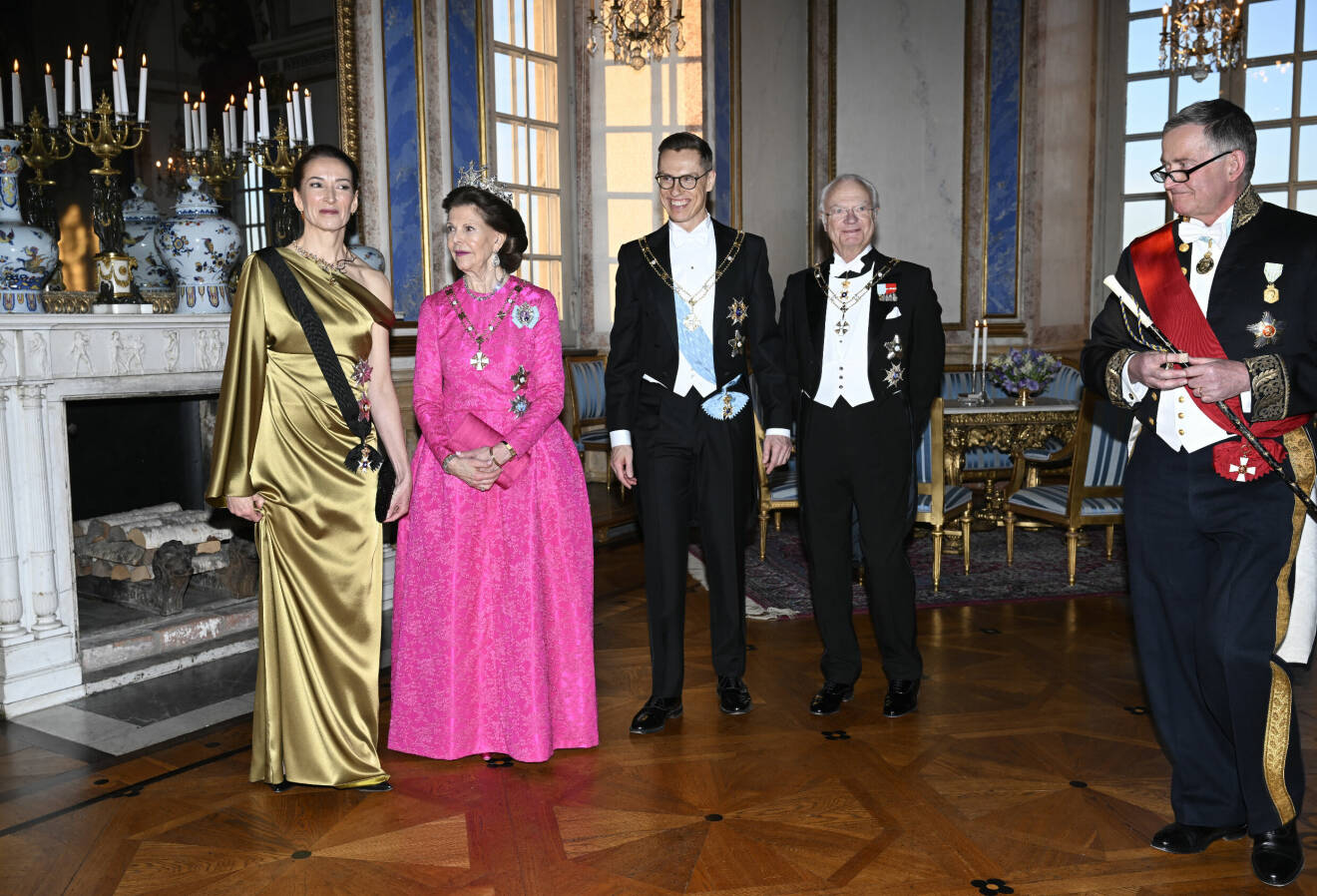 Suzanne Innes-Stubb, drottning Silvia, Alexander Stubb och kungen.