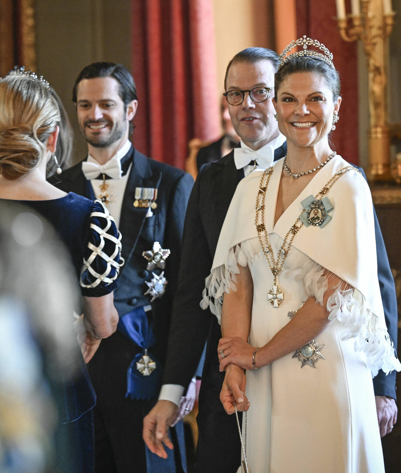 Statsbesök från Finland 2024 – kronprinsessan Victoria, prins Daniel och prins Carl Philip