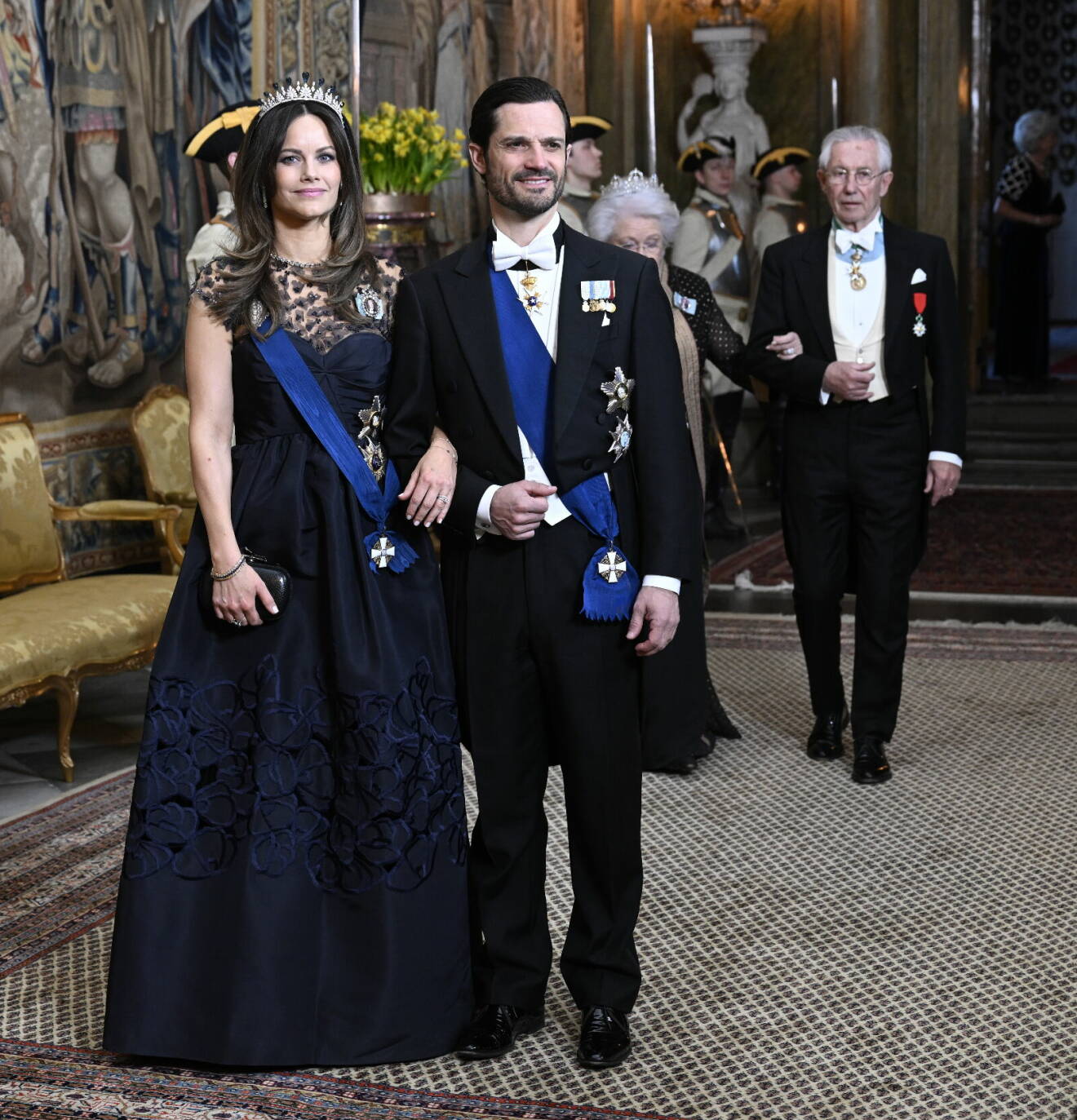 Prinsessan Sofia och prins Carl Philip vid galamiddag för Finlands president