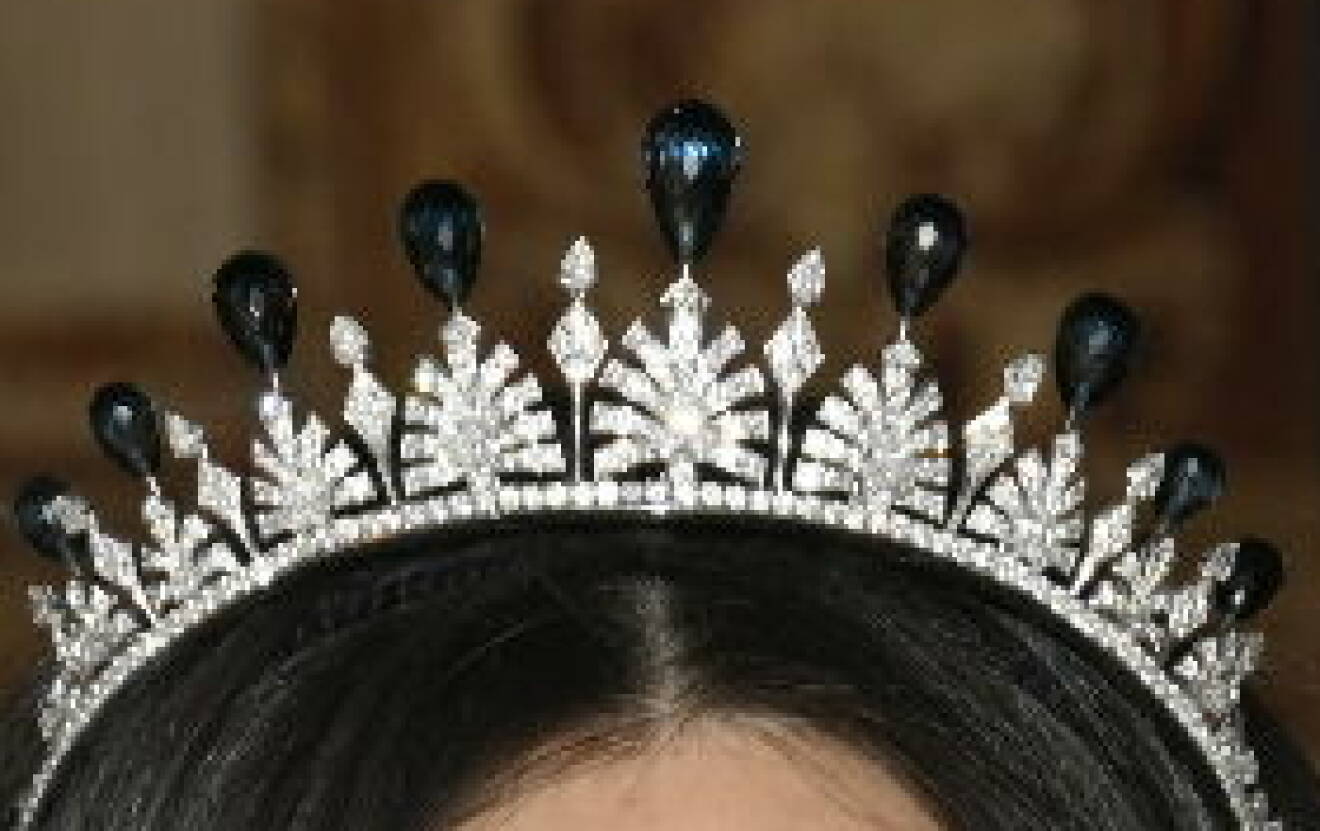 Prinsessan Sofias tiara med Londonblå topaser