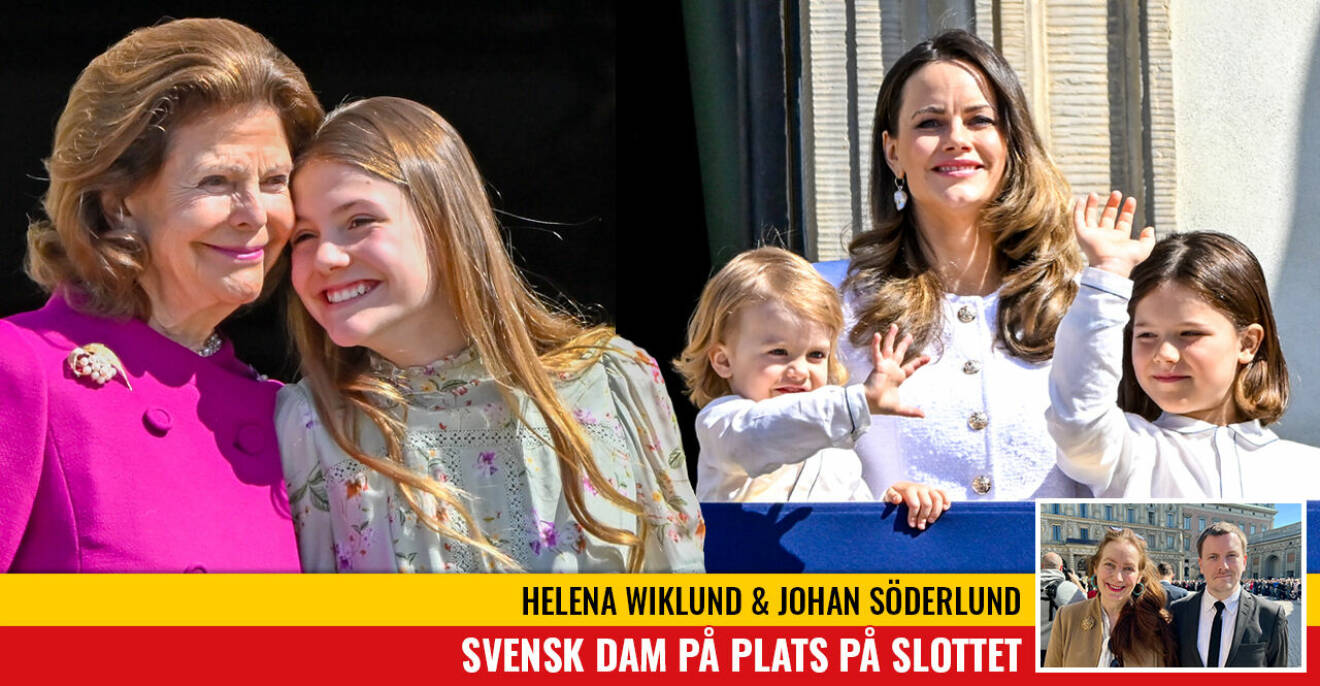 Drottning Silvia med sina barnbarn på kungens födelsedag 2024
