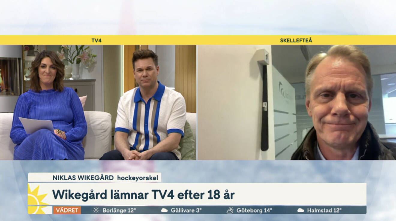 Soraya Lavasani och Anders Pihlblad intervjuar Niklas Wikegård på länk i Nyhetsmorgon