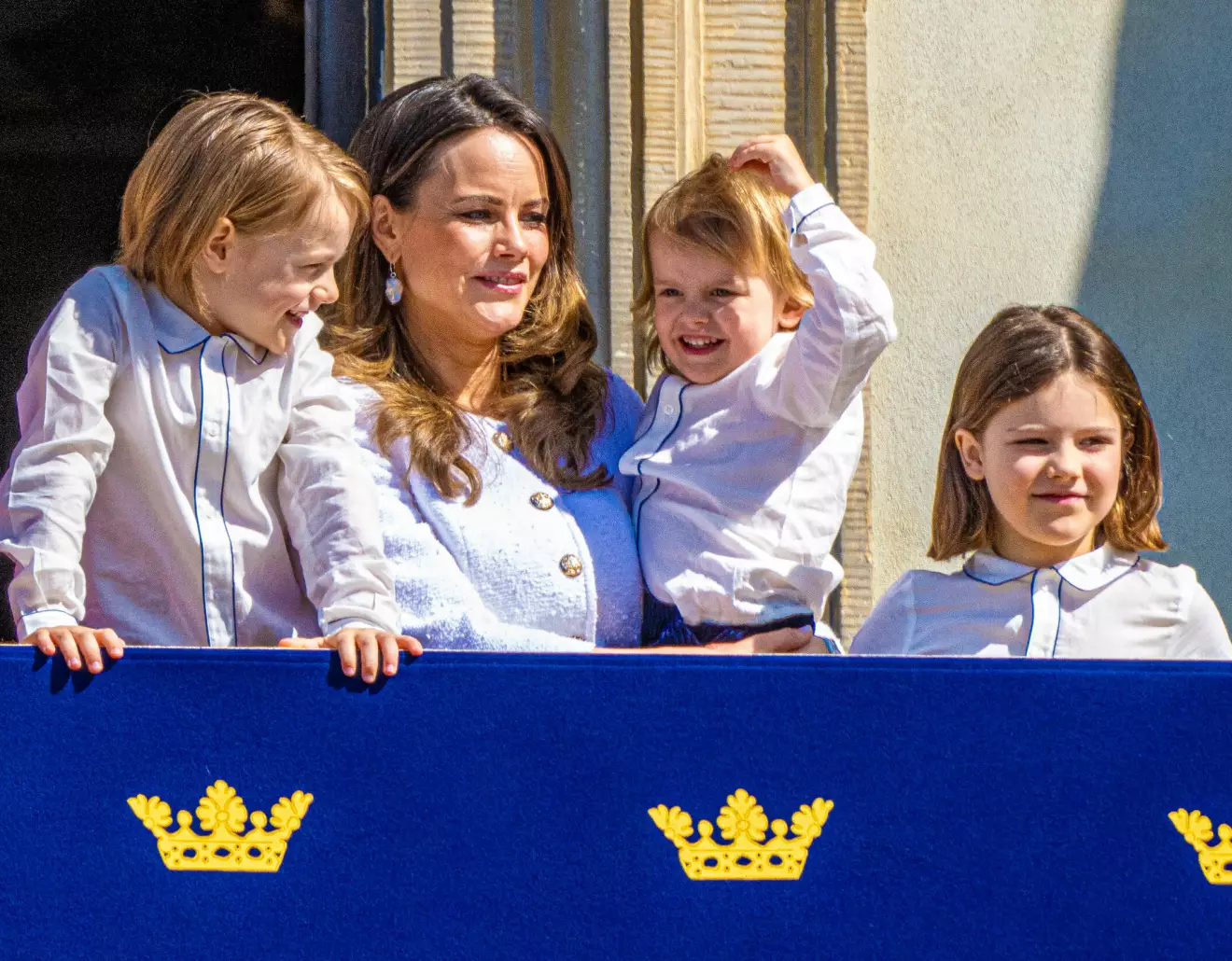Prinsessan Sofia med sina barn Gabriel, Julian och Alexander