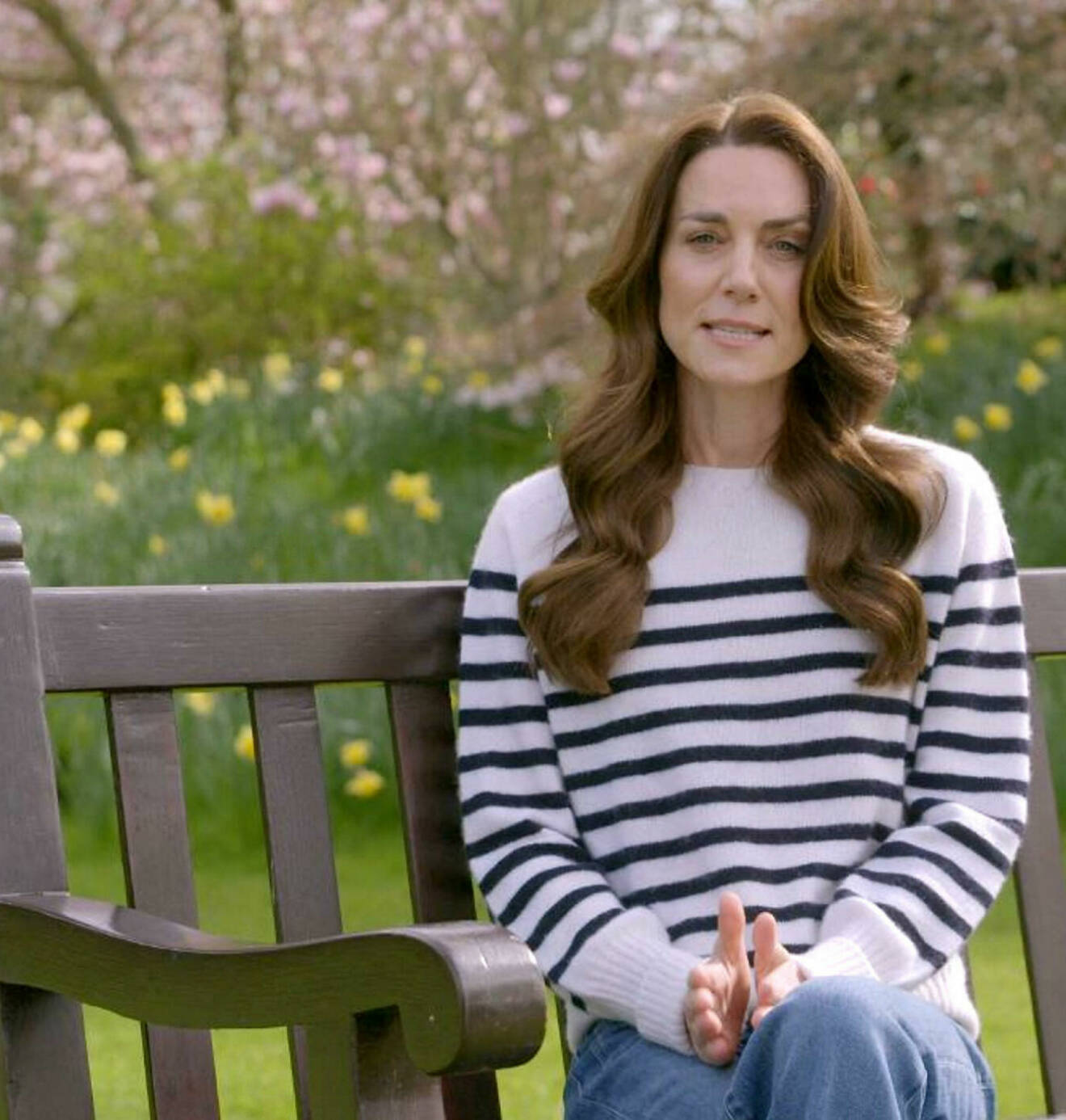 Bild från videon där prinsessan Kate berättade att hon har cancer