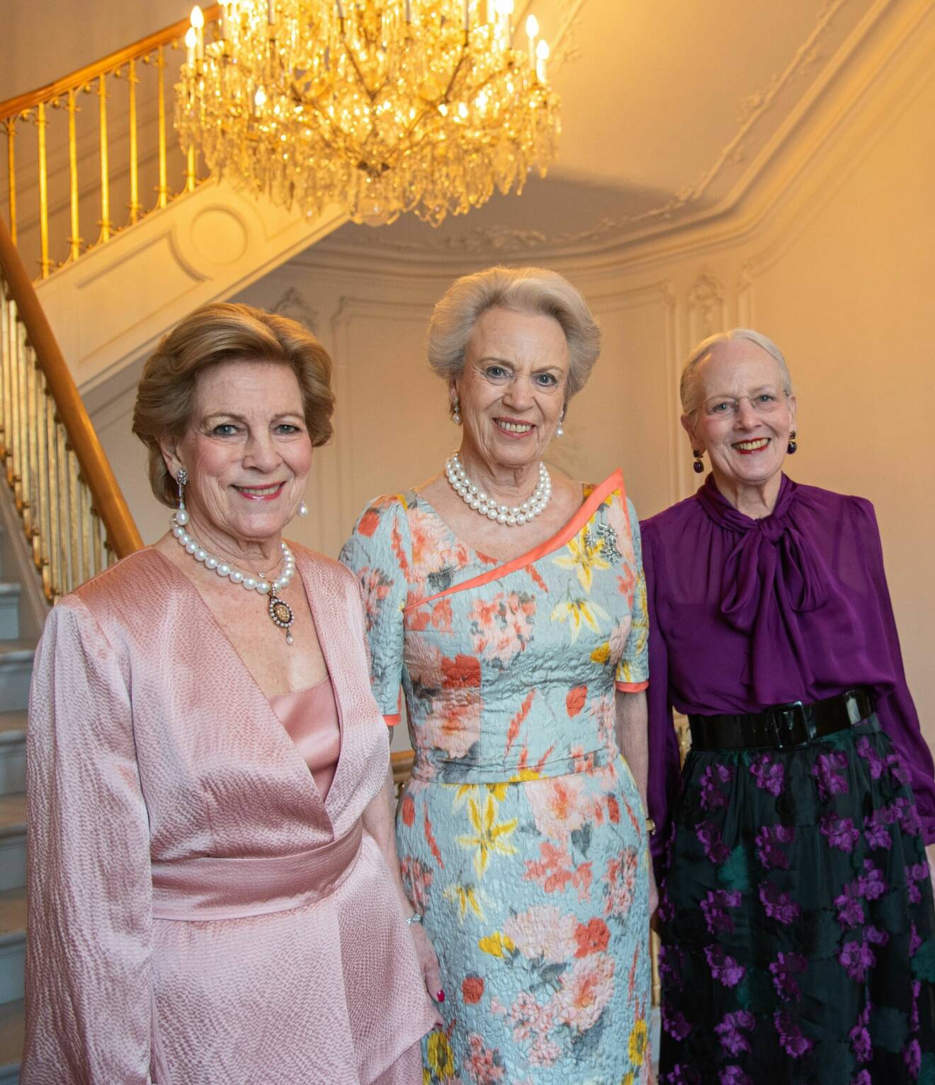 Drottning Margrethe med sina systrar prinsessan Benedikte och drottning Anne-Marie