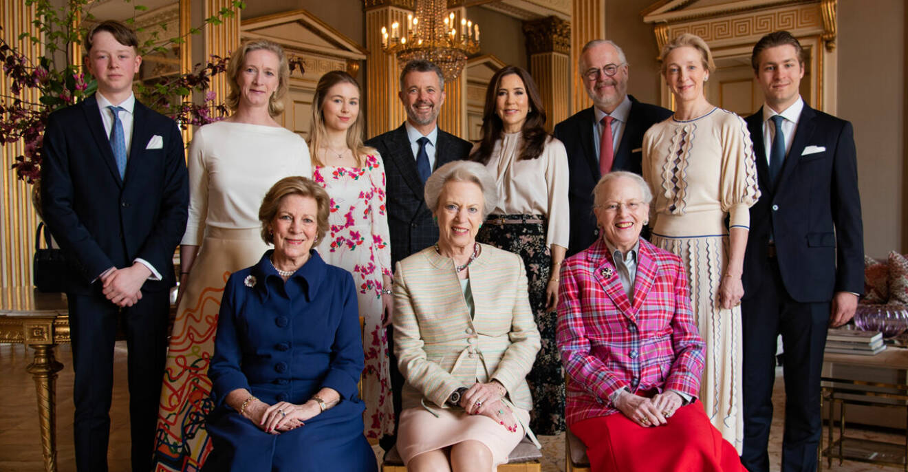Danska kungafamiljen på en gruppbild 2024