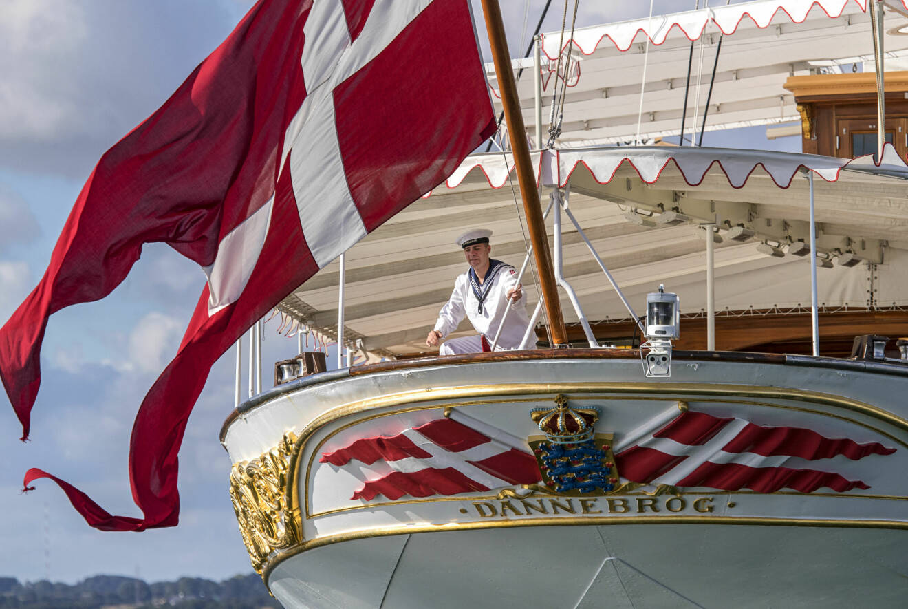 Aktern på danska kungafamiljens båt Dannebrog