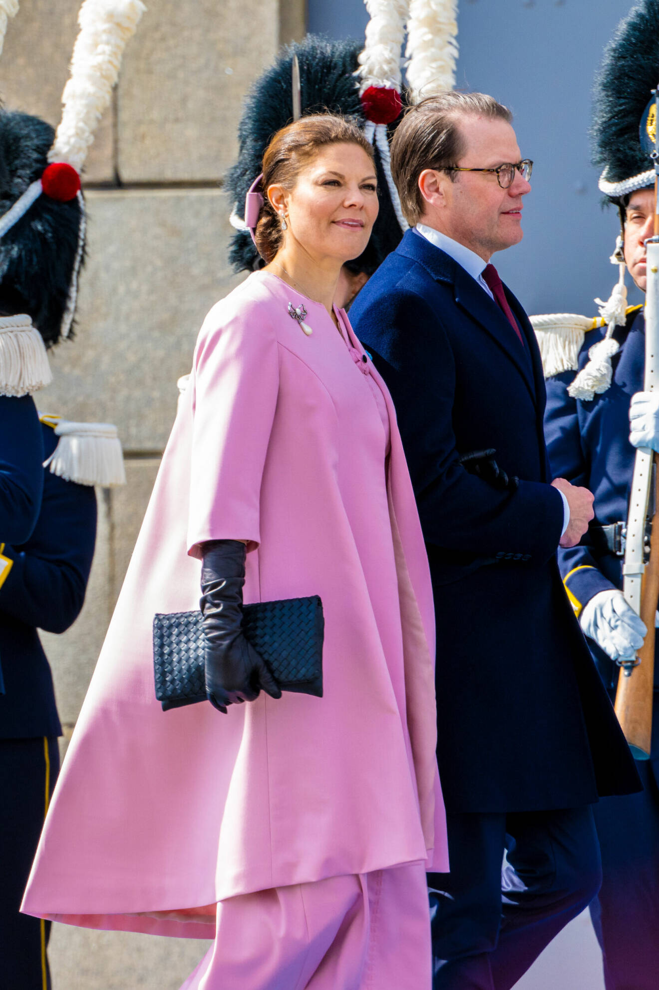 Kronprinsessan Victorias i klänning och kappa designad av Christer Lindarw och sydd av Atelier Birgitta Jonsson