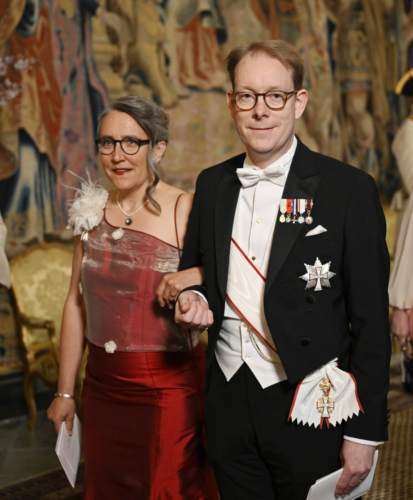 Utrikesminister Tobias Billström (M) med sin fru Sofia Åkerman