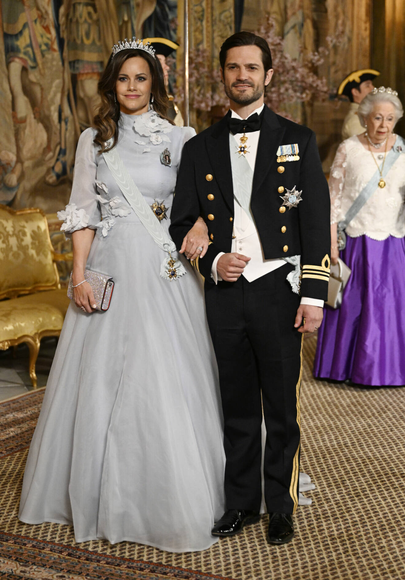 Statsbesök från Danmark 2024 – prinsessan Sofia och prins Carl Philip vid galamiddagen på slottet