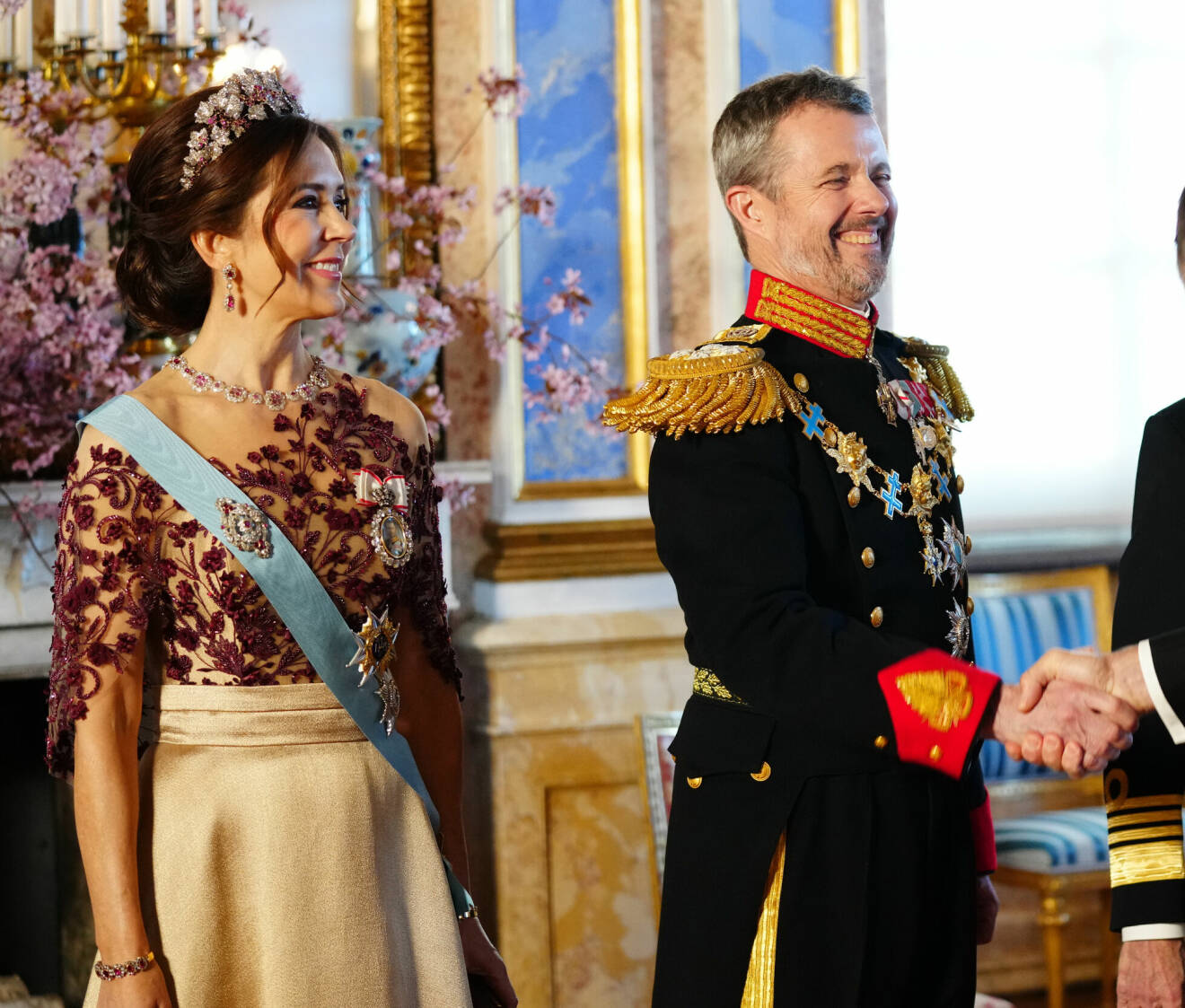 Statsbesök från Danmark 2024 – kung Frederik och drottning Mary vid galamiddagen på slottet