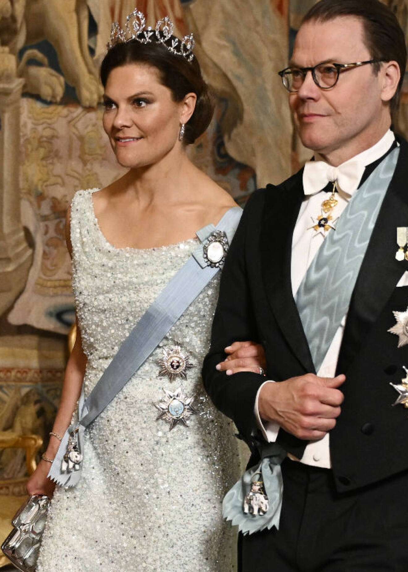 Statsbesök från Danmark 2024 – kronprinsessan Victoria och prins Daniel vid middagen på slottet