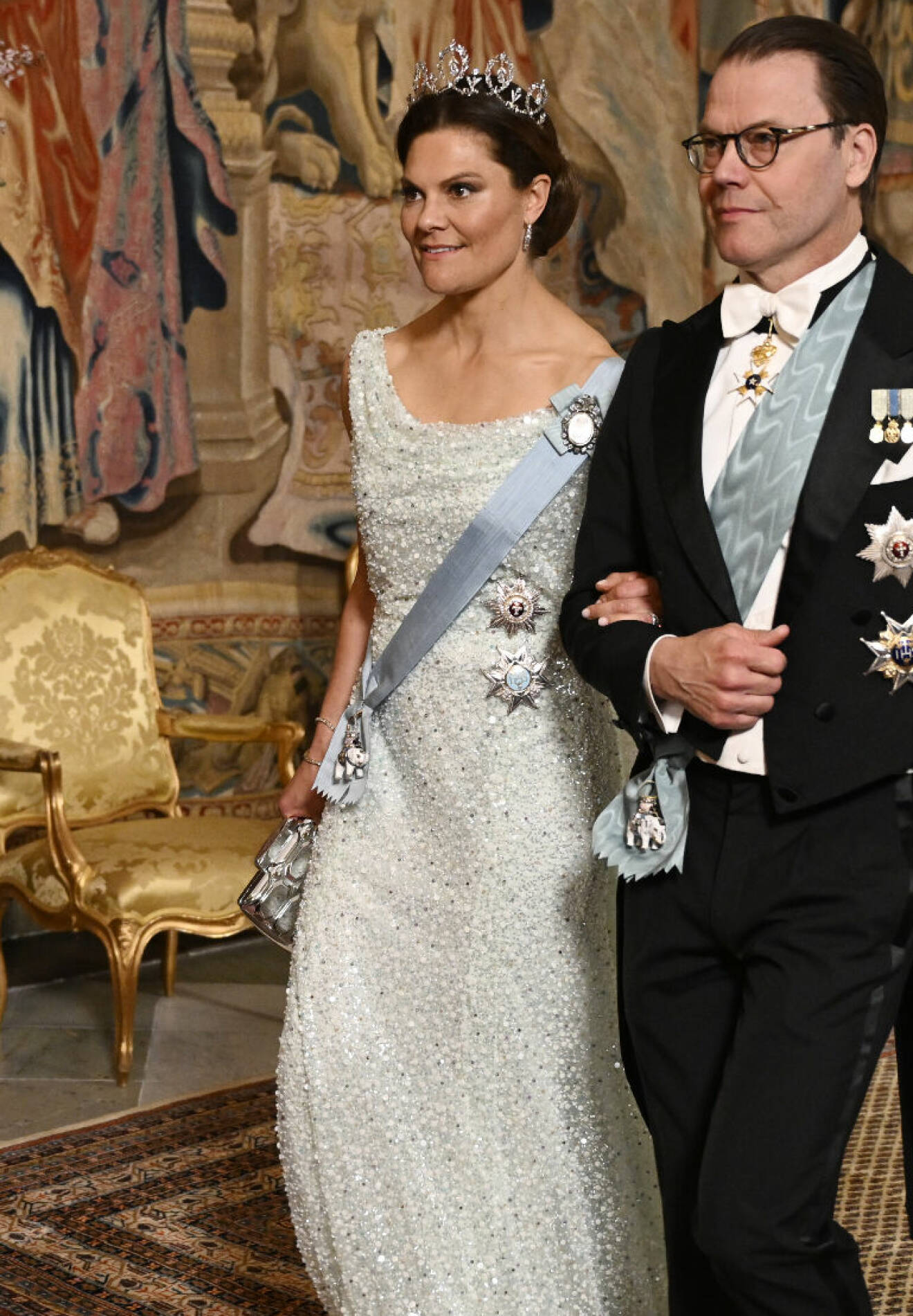 Statsbesök från Danmark – kronprinsessan Victoria och prins Daniel vid galamiddagen på slottet