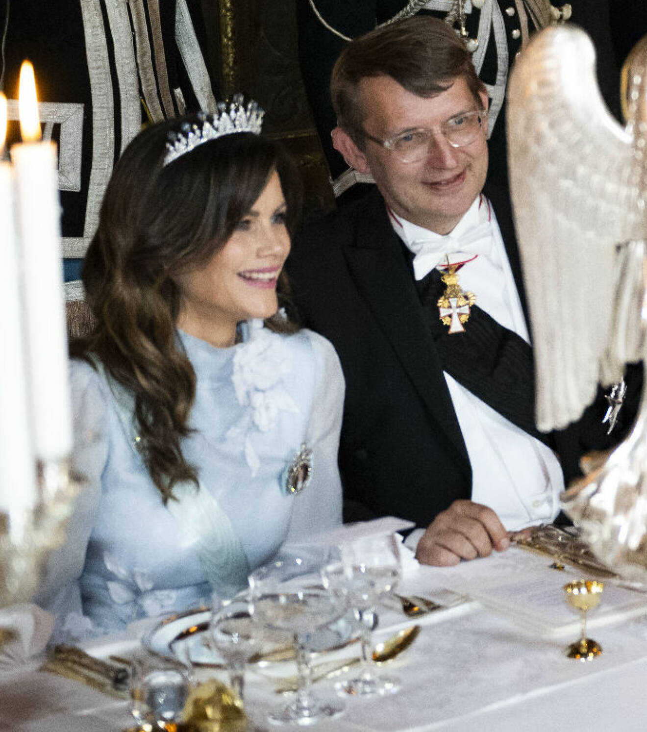 Prinsessan Sofia med sin bordsherre: Danmarks försvarsminister Troels Lund Poulsen