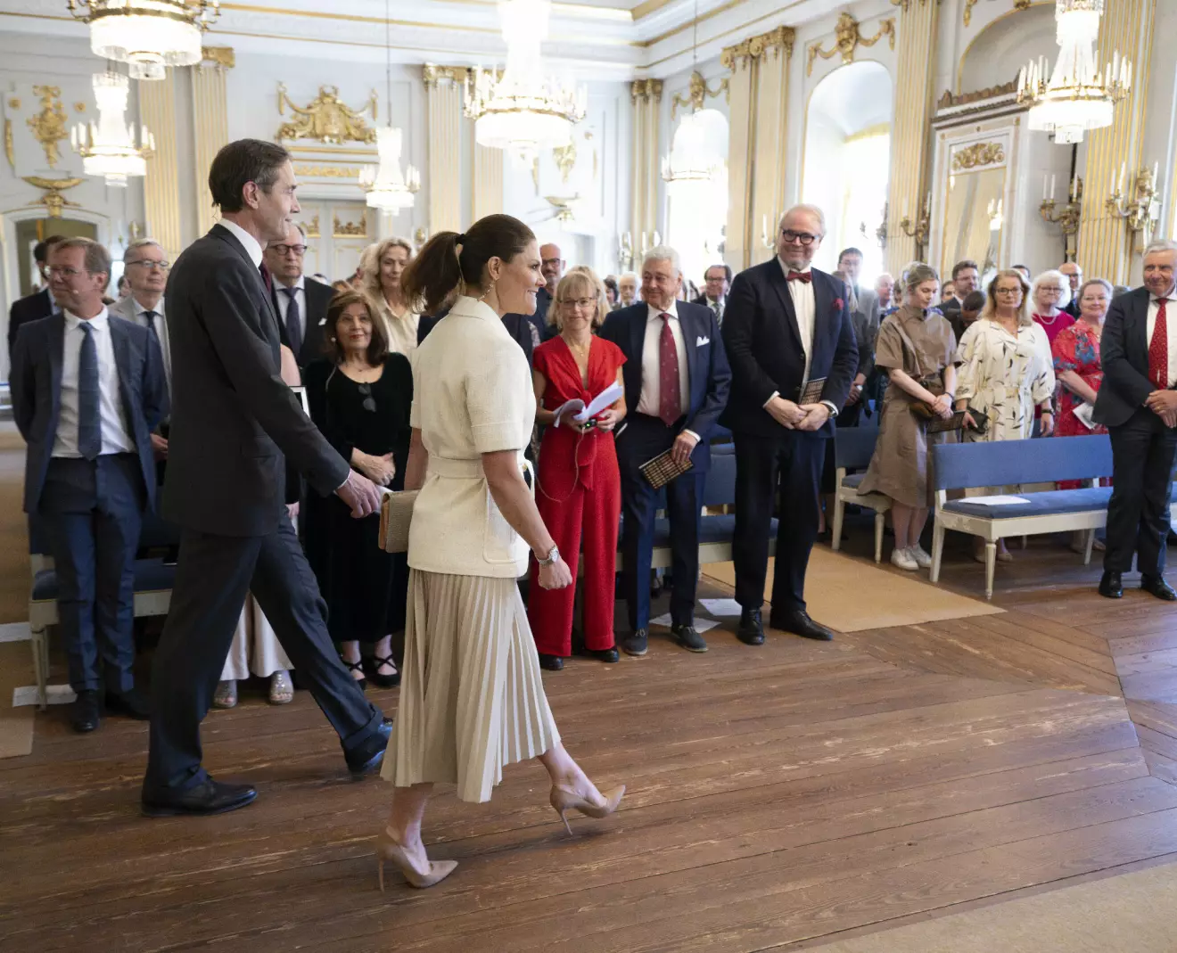 Kronprinsessan Victoria firar Svenska Akademiens ordbok SAOB med Mats Malm och Fredrik Lindström