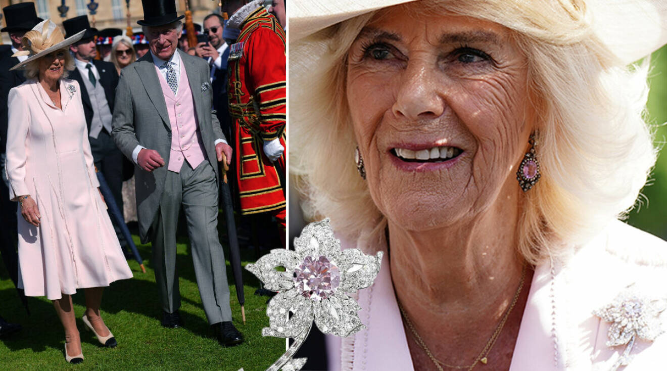 Här festar drottning Camilla på gardenpartyt – i broschen för en kvarts miljard!