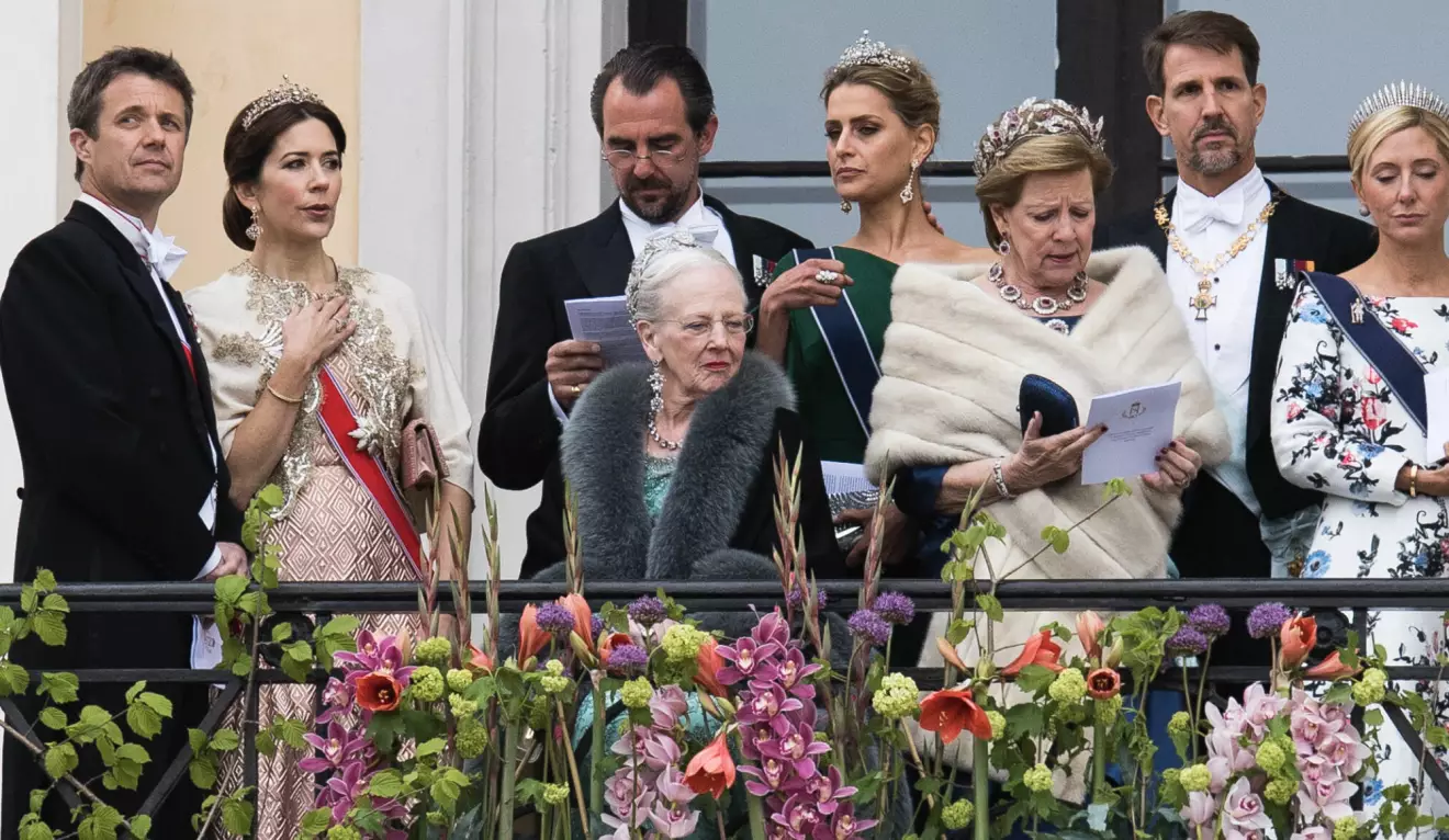 Kung Frederik, drottning Mary, drottning Margrethe och prinsessan Tatiana