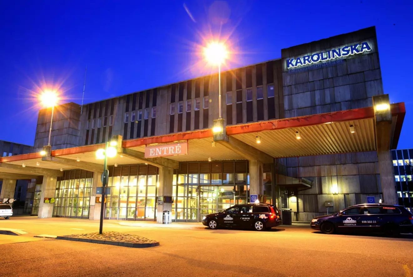 Karolinska Universitetssjukhuset i Huddinge där prins Daniels njurtransplantation ägde rum