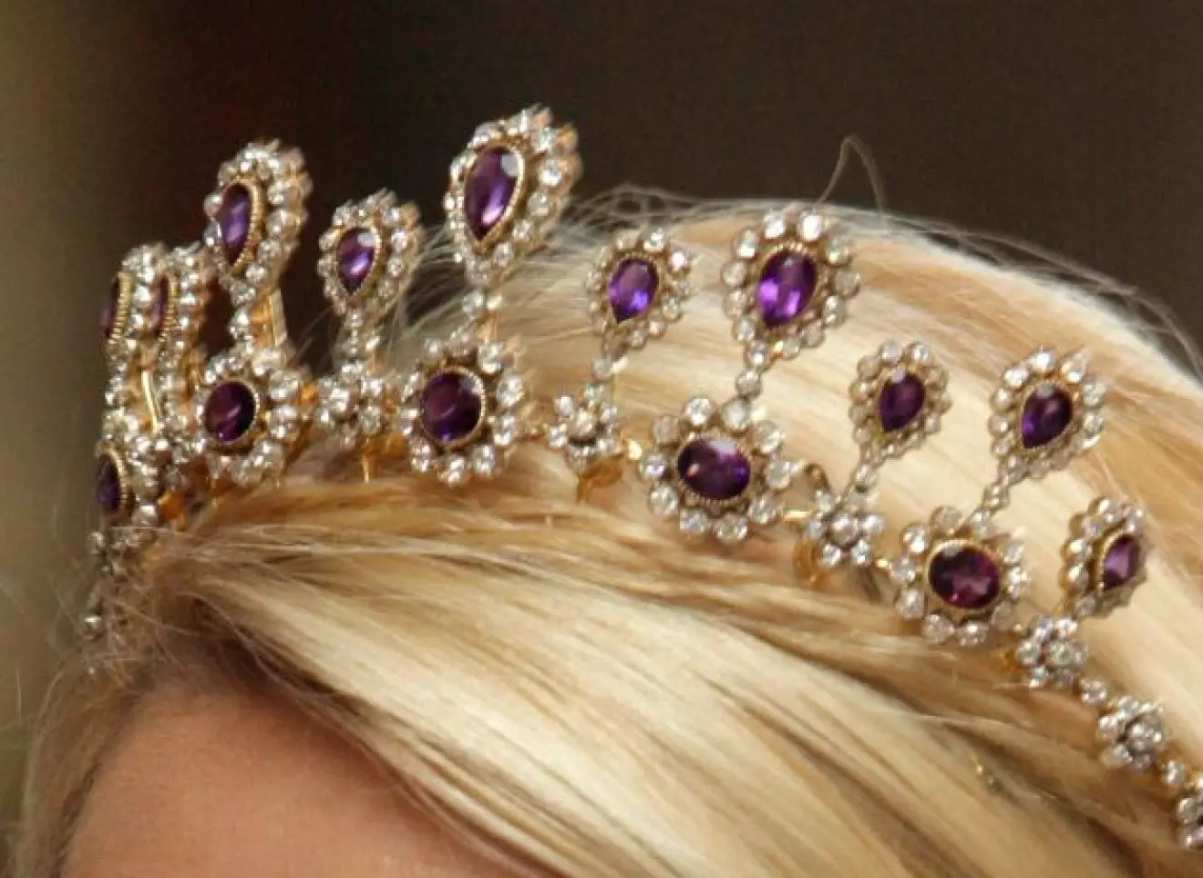 Kronprinsessan Mette-Marits tiara med ametister och briljanter