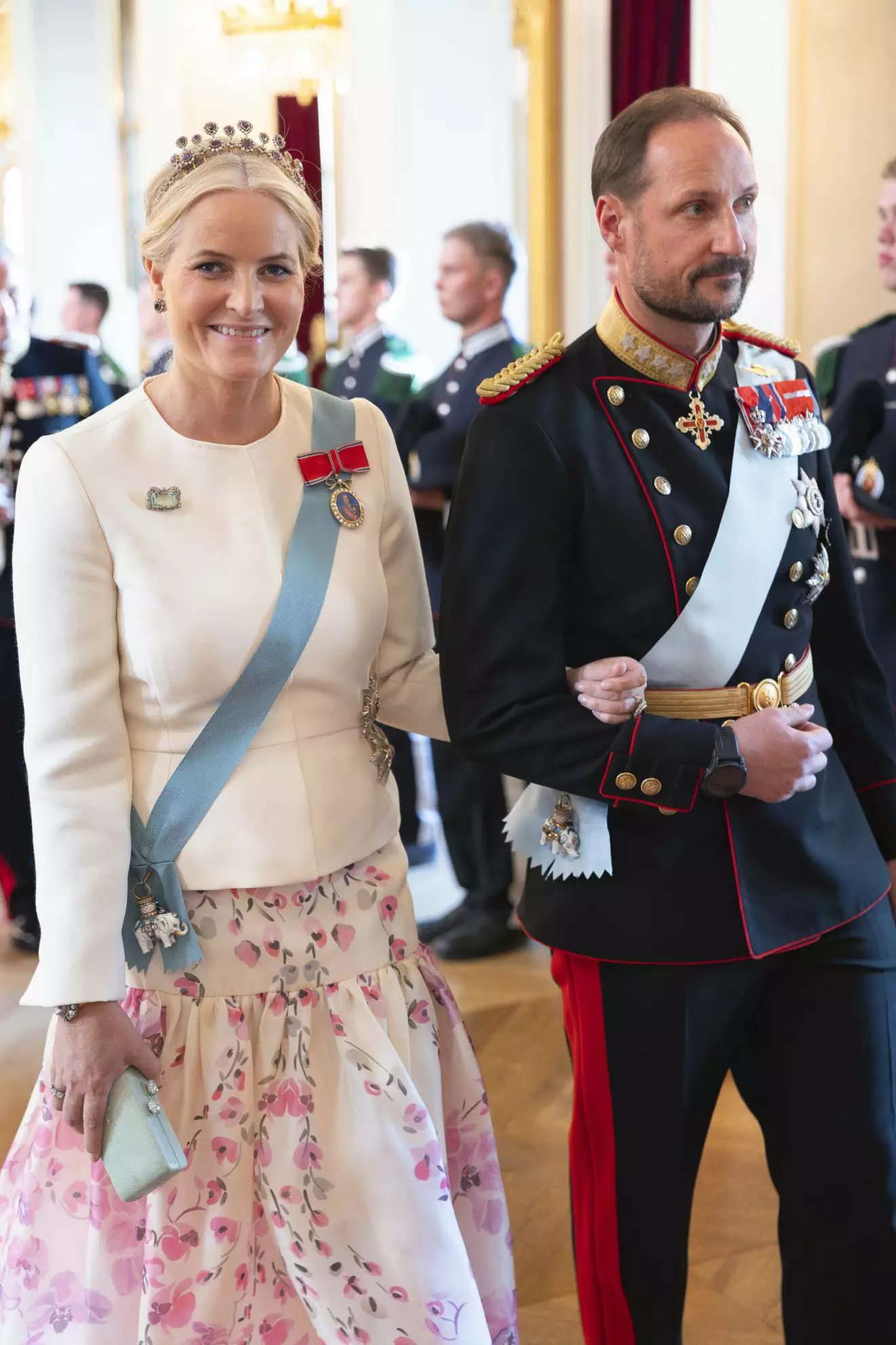 Danska statsbesöket 2024: Kronprinsessan Mette-Marit i sin privata tiara med ametister