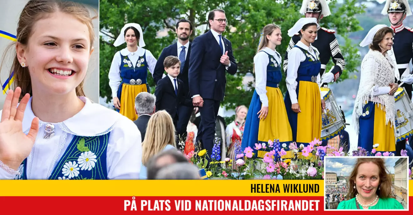 Kungafamiljen vid nationaldagsfirandet på Skansen 2024