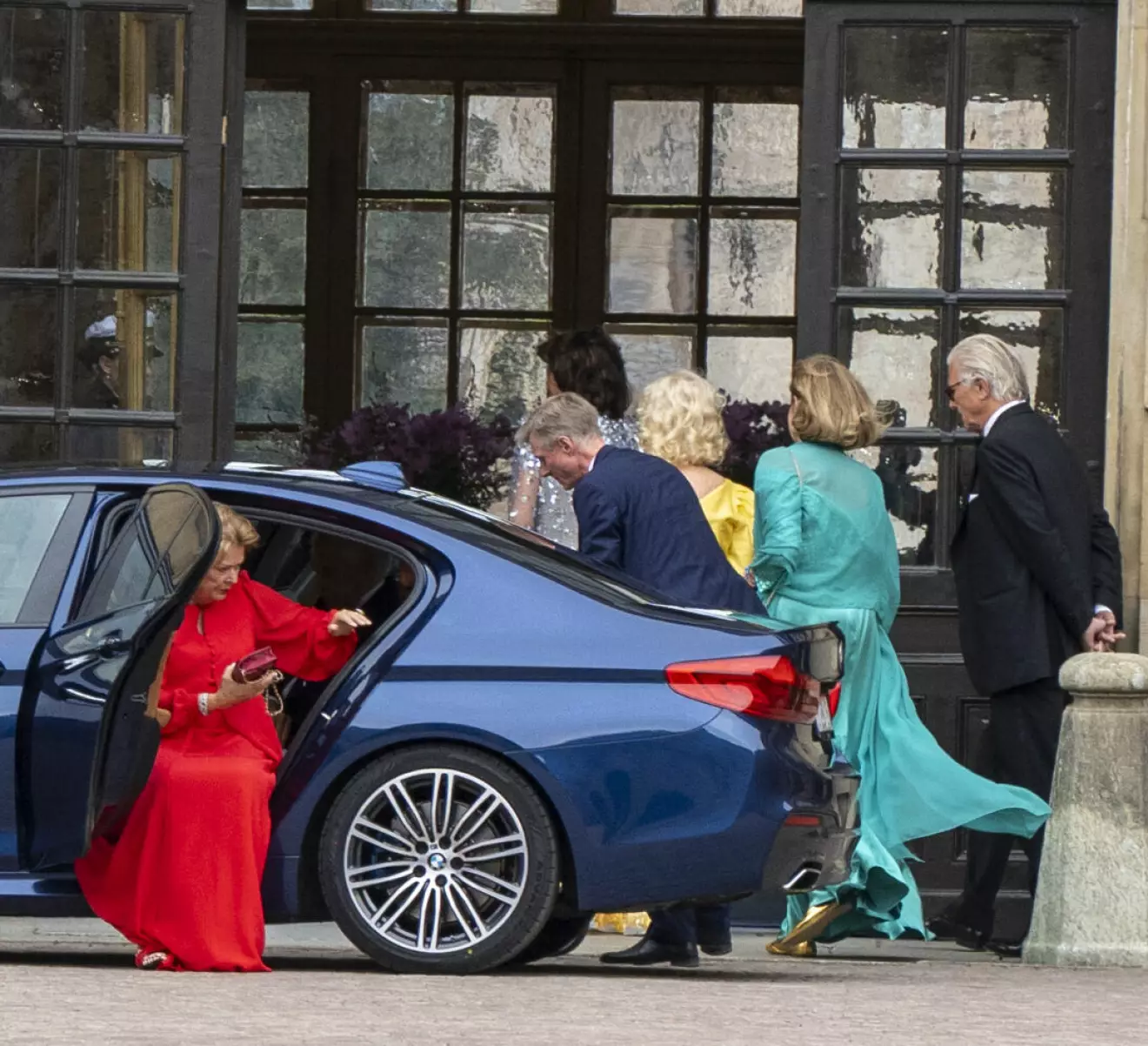 Kungavännerna Carola och Fredrik Gottlieb på drottning Silvias privata 80-årsfest