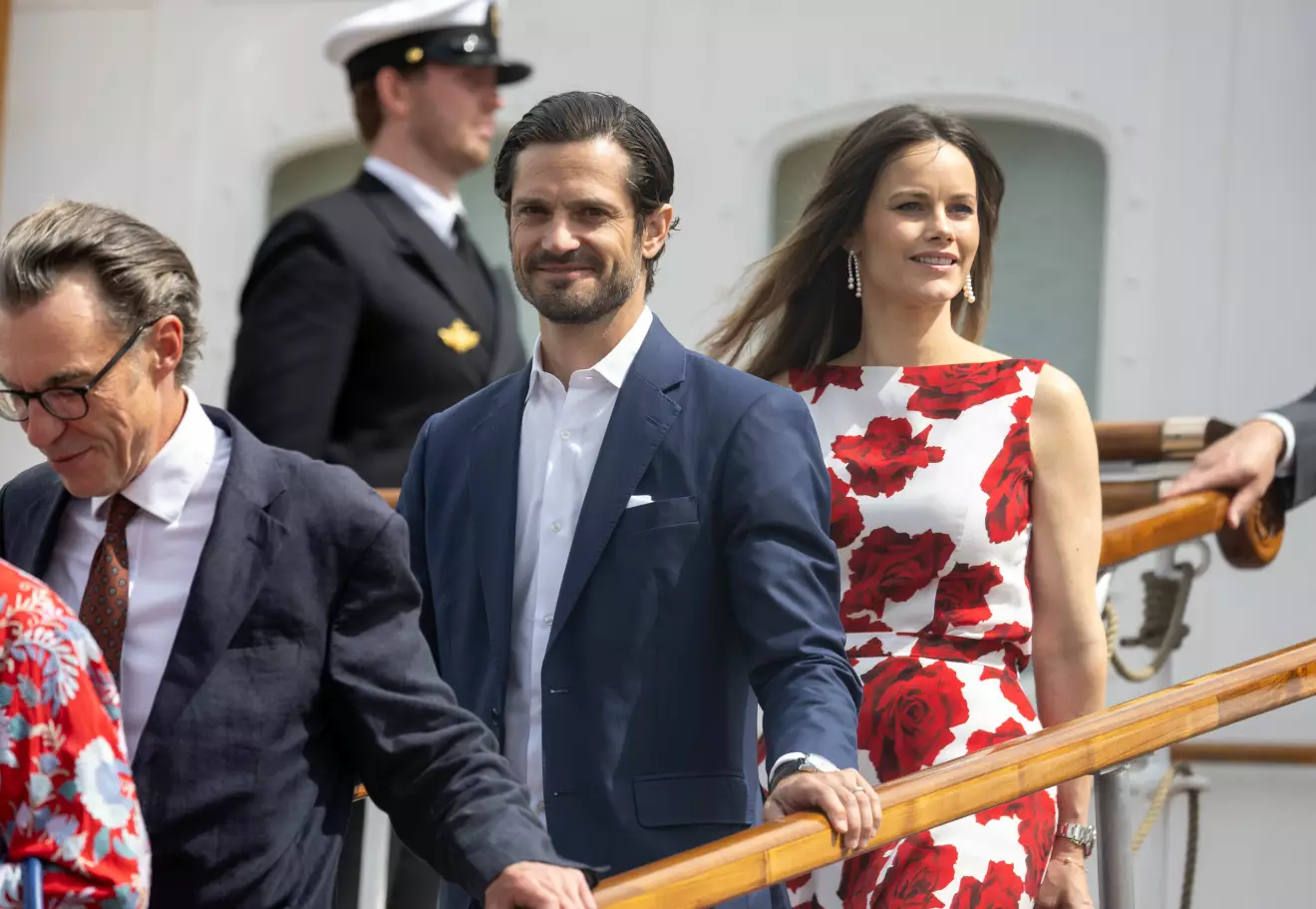 Prinsessan Sofia och prins Carl Philip – gäster hos kung Harald och drottning Sonja på norska kungabåten 2024