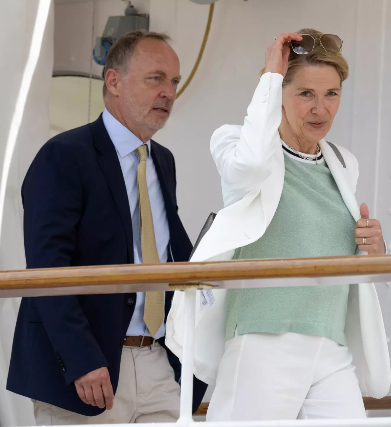 Prinsessan Birgittas son prins Hubertus och hans fru prinsessan Ute på besök i Stockholm 2024